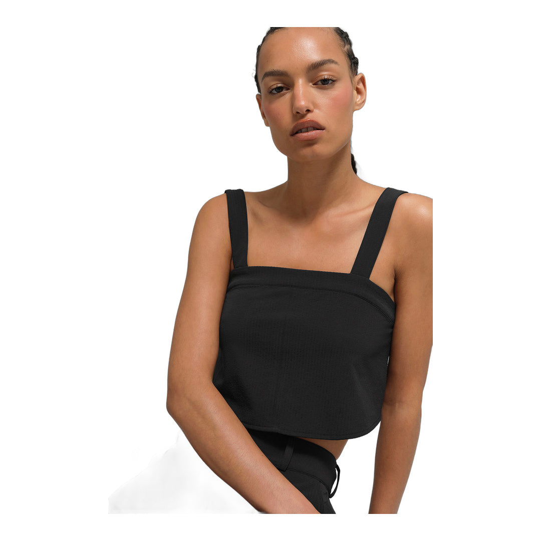 alo Cropped Dreamscape Tank - Black