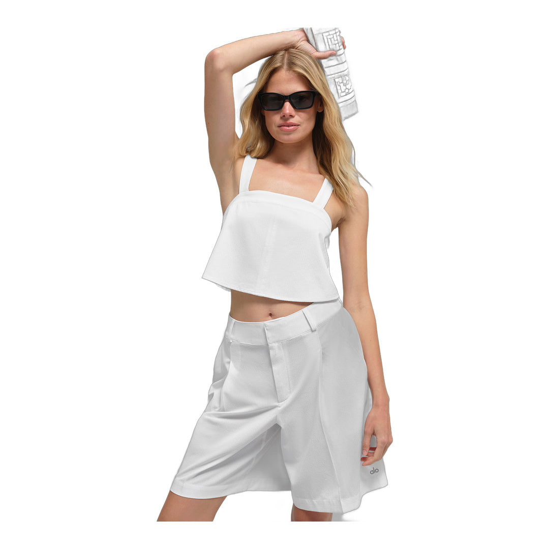 alo Cropped Dreamscape Tank - White