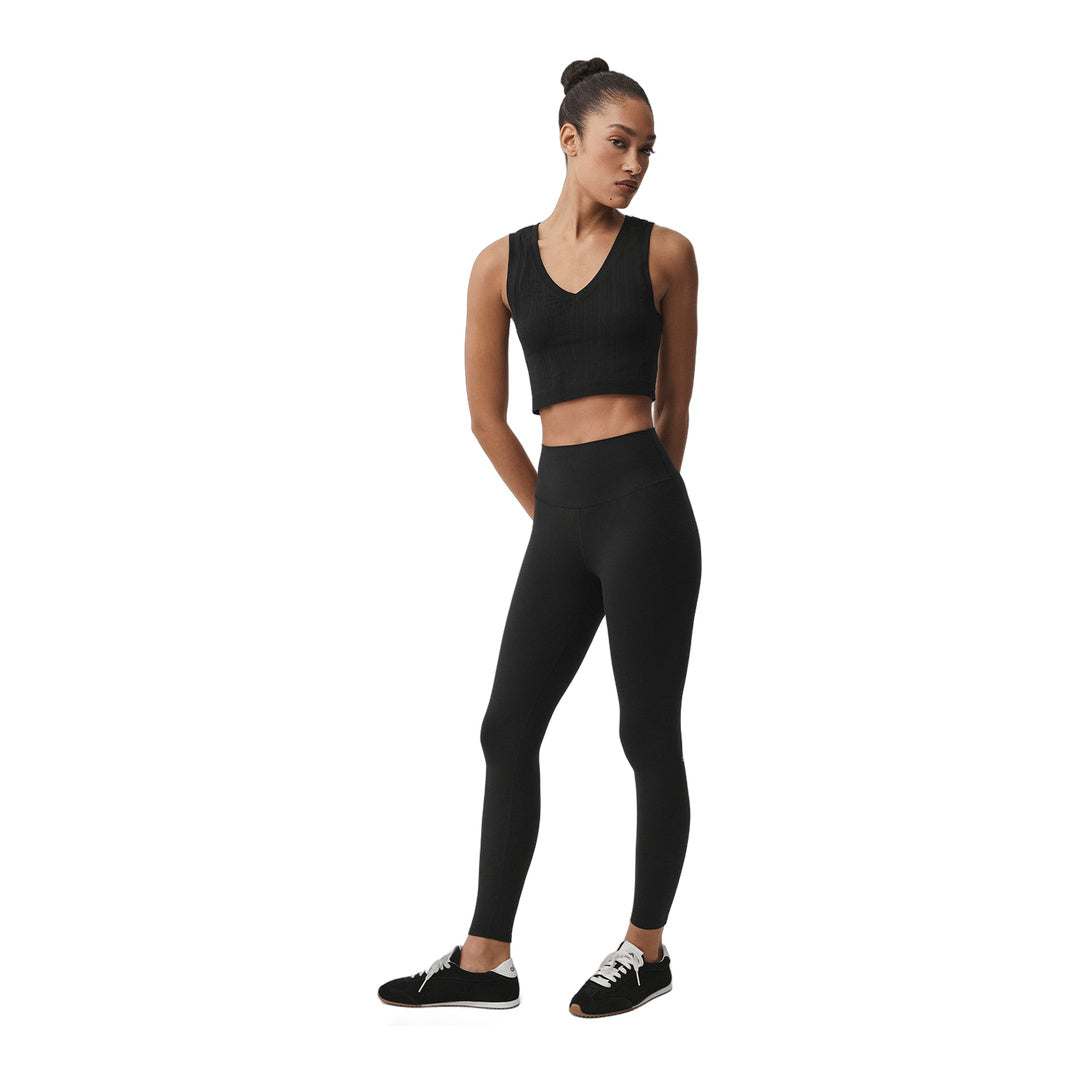 alo Seamless Pointelle Tank - Black