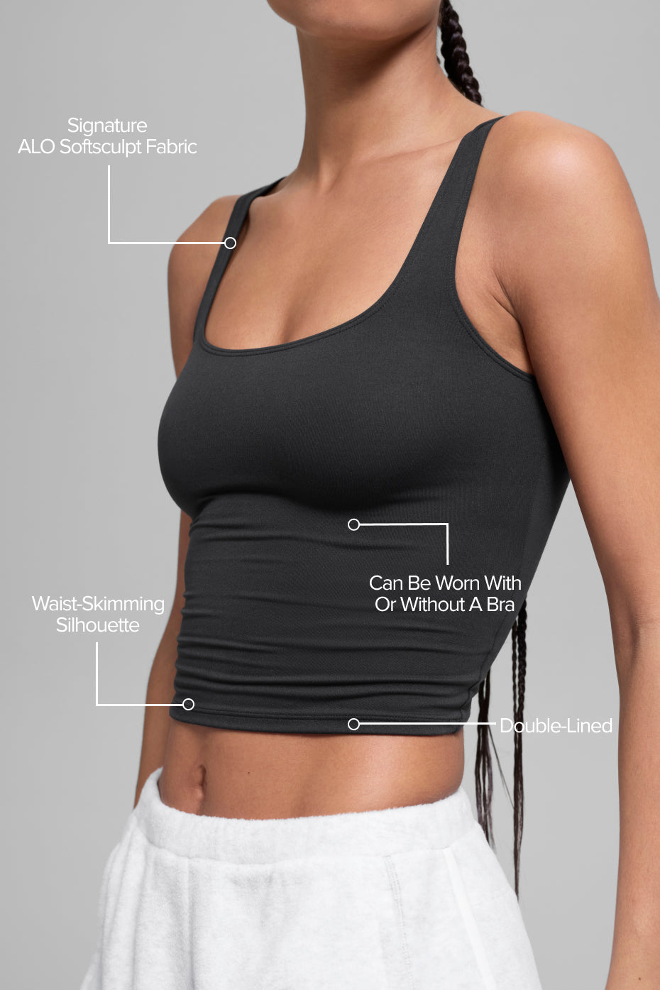 alo ALO Softsculpt Precision Tank - Black