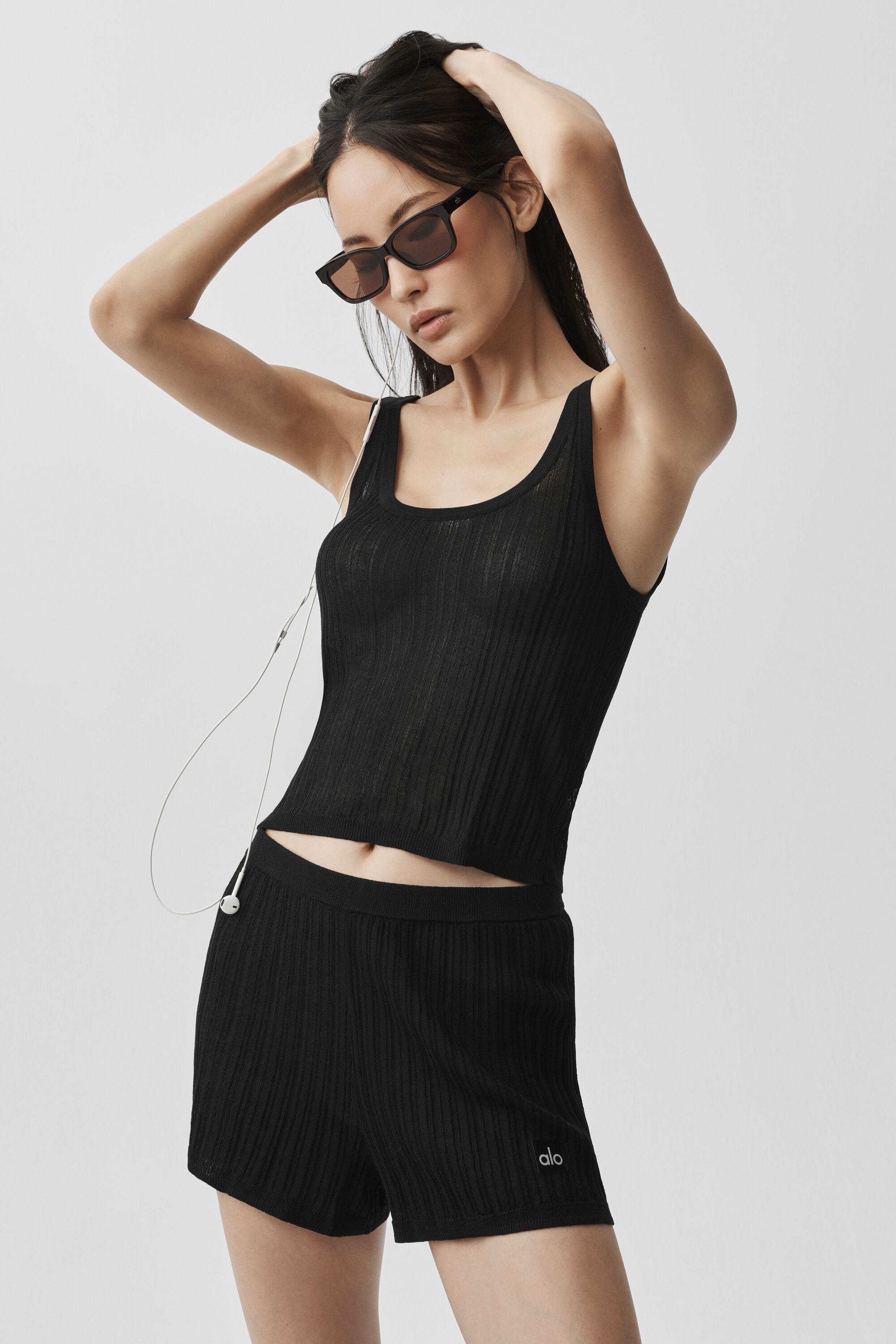 alo Sweater Sunlit Tank - Black