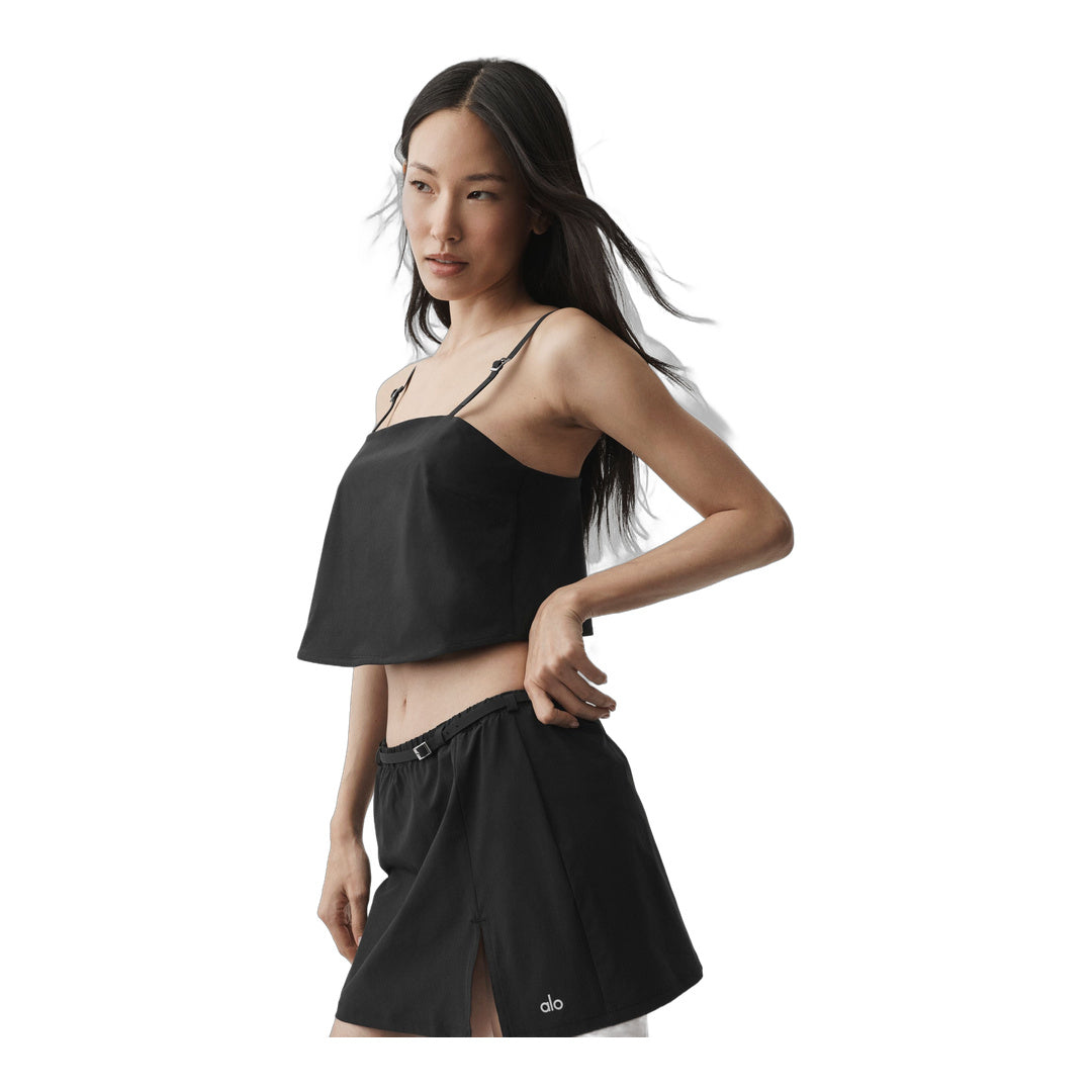 alo Cropped Connection Tank - Black