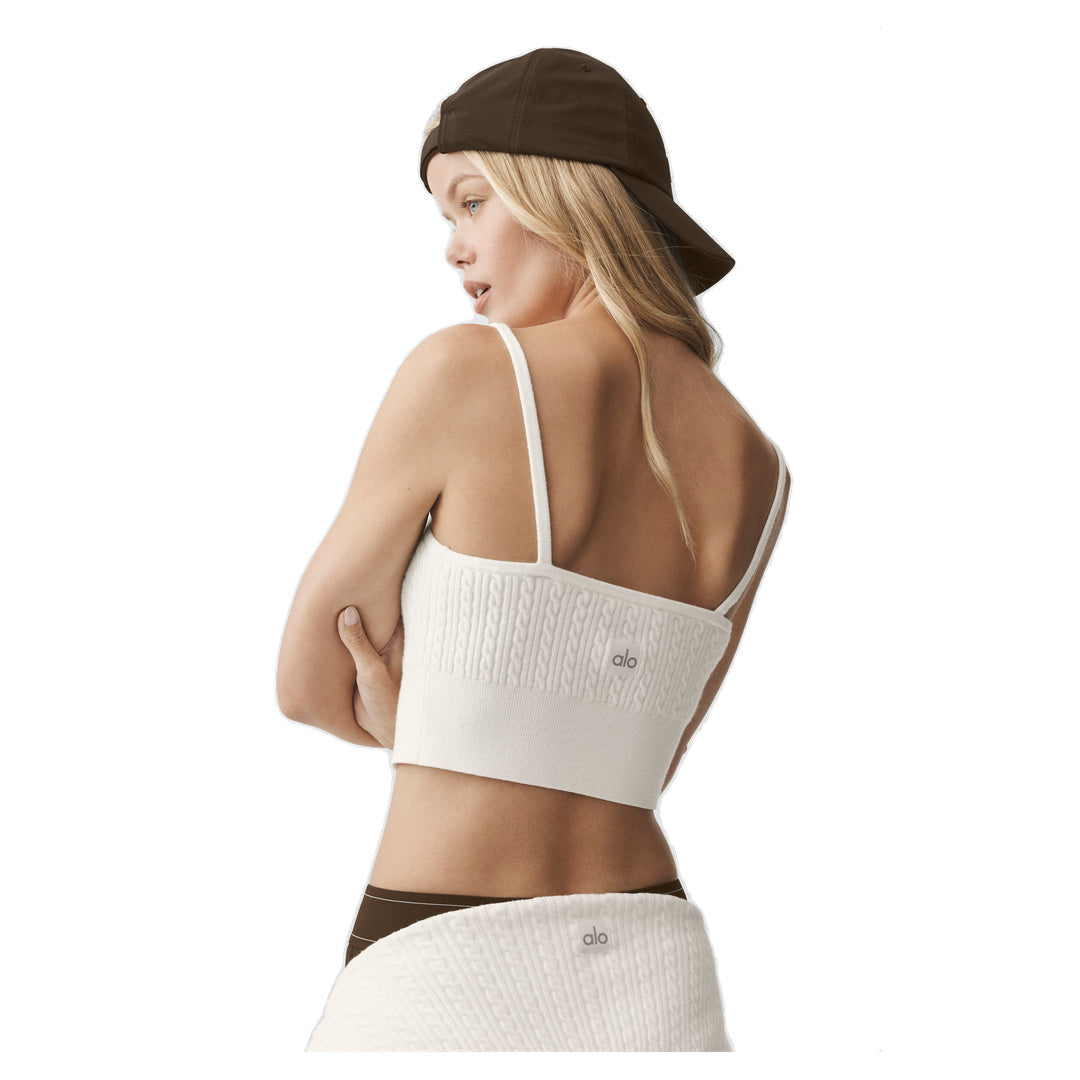 ALO Mini Cable Sweater Tank - Ivory