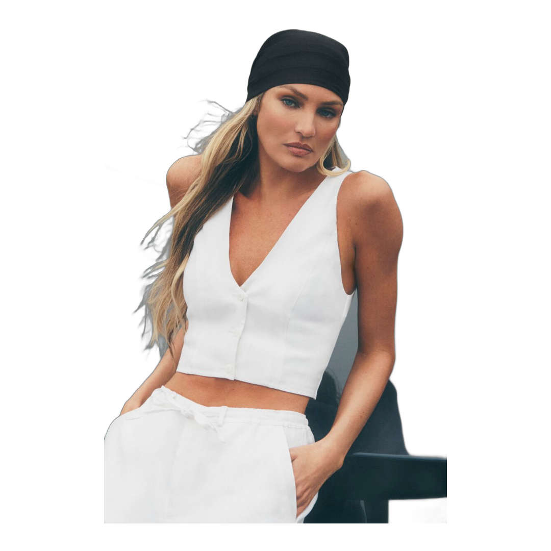 alo Linen Blend Riviera Vest - White