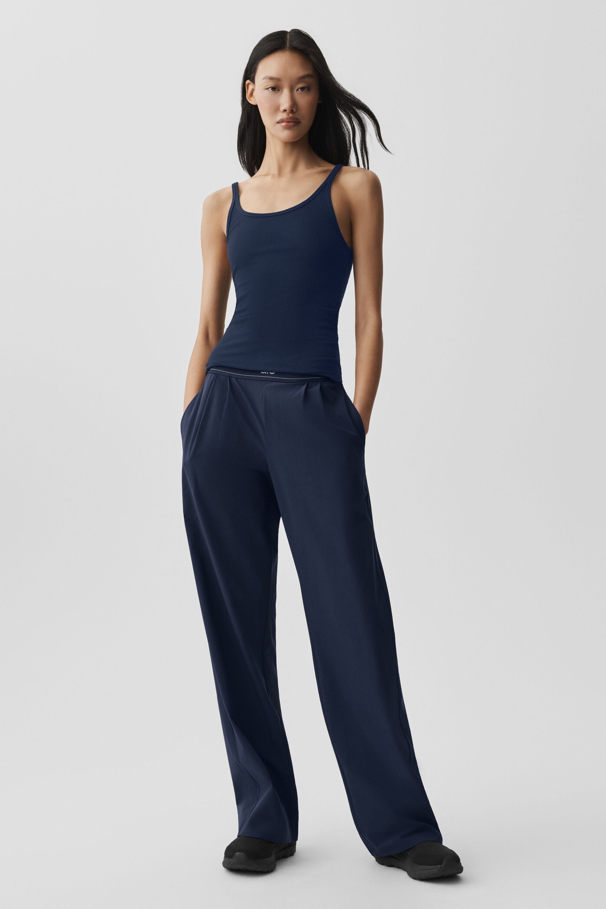 alo Ribbed Adore Tank - Navy