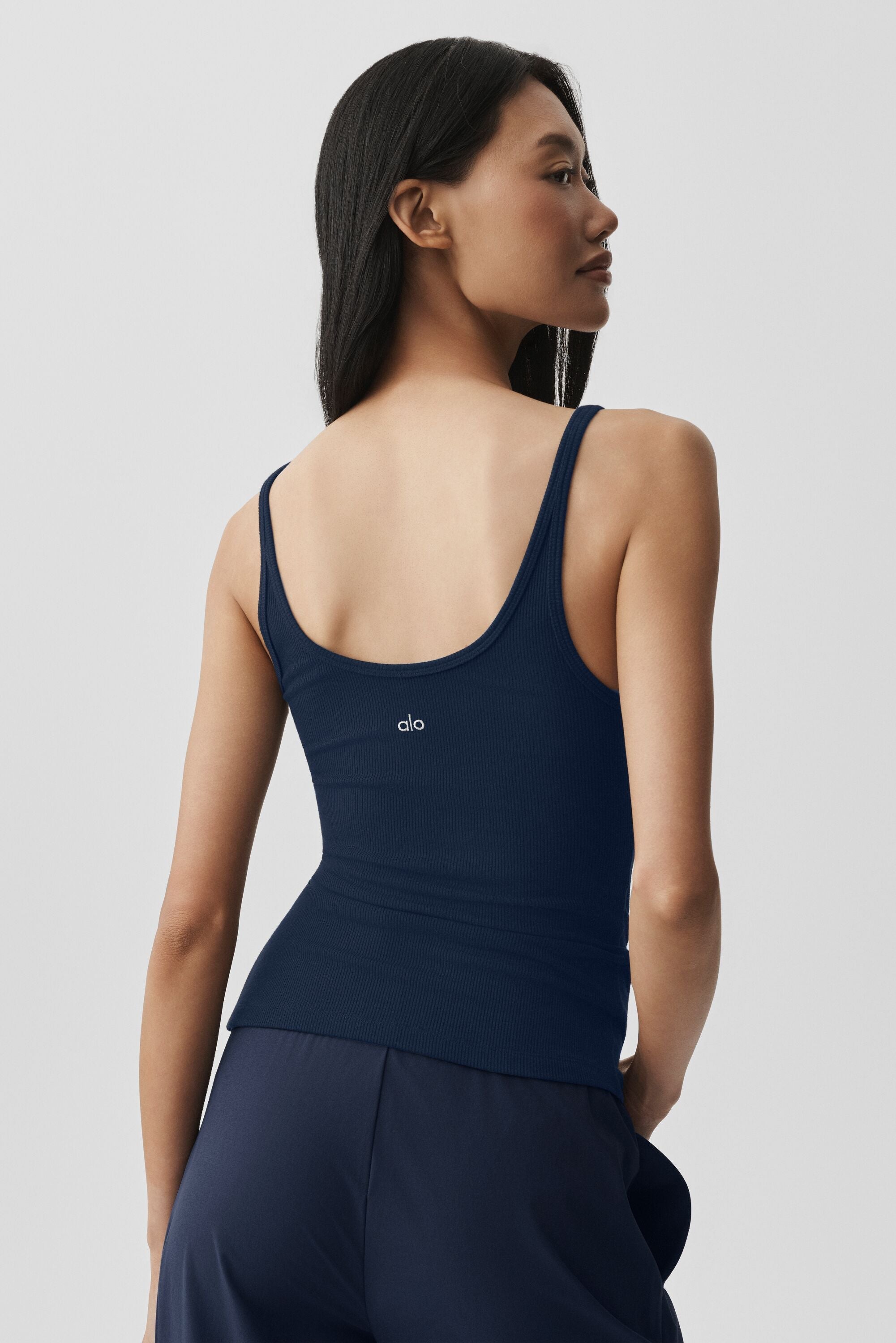 alo Ribbed Adore Tank - Navy