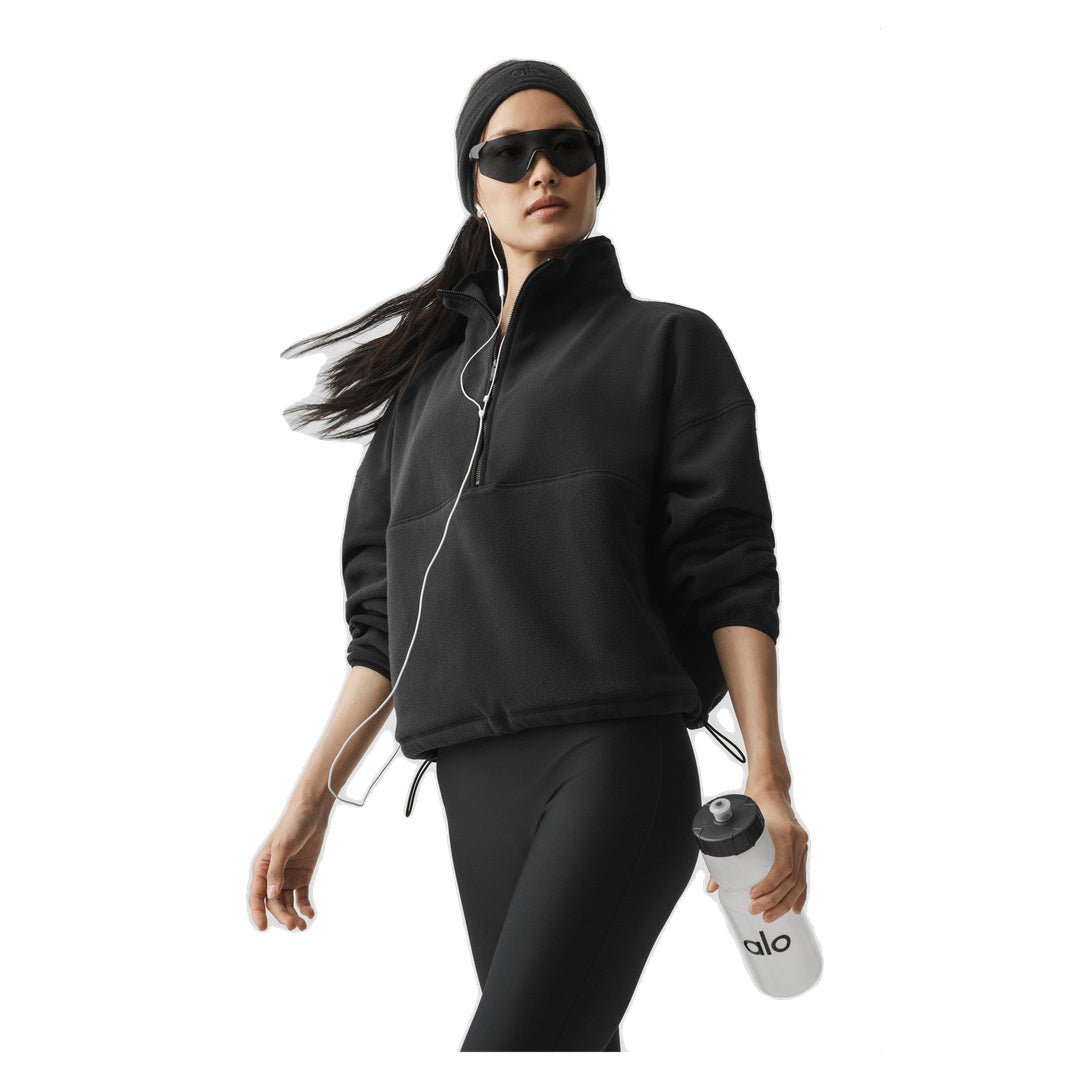 ALO Polar Fleece Retreat Cover Up - Black