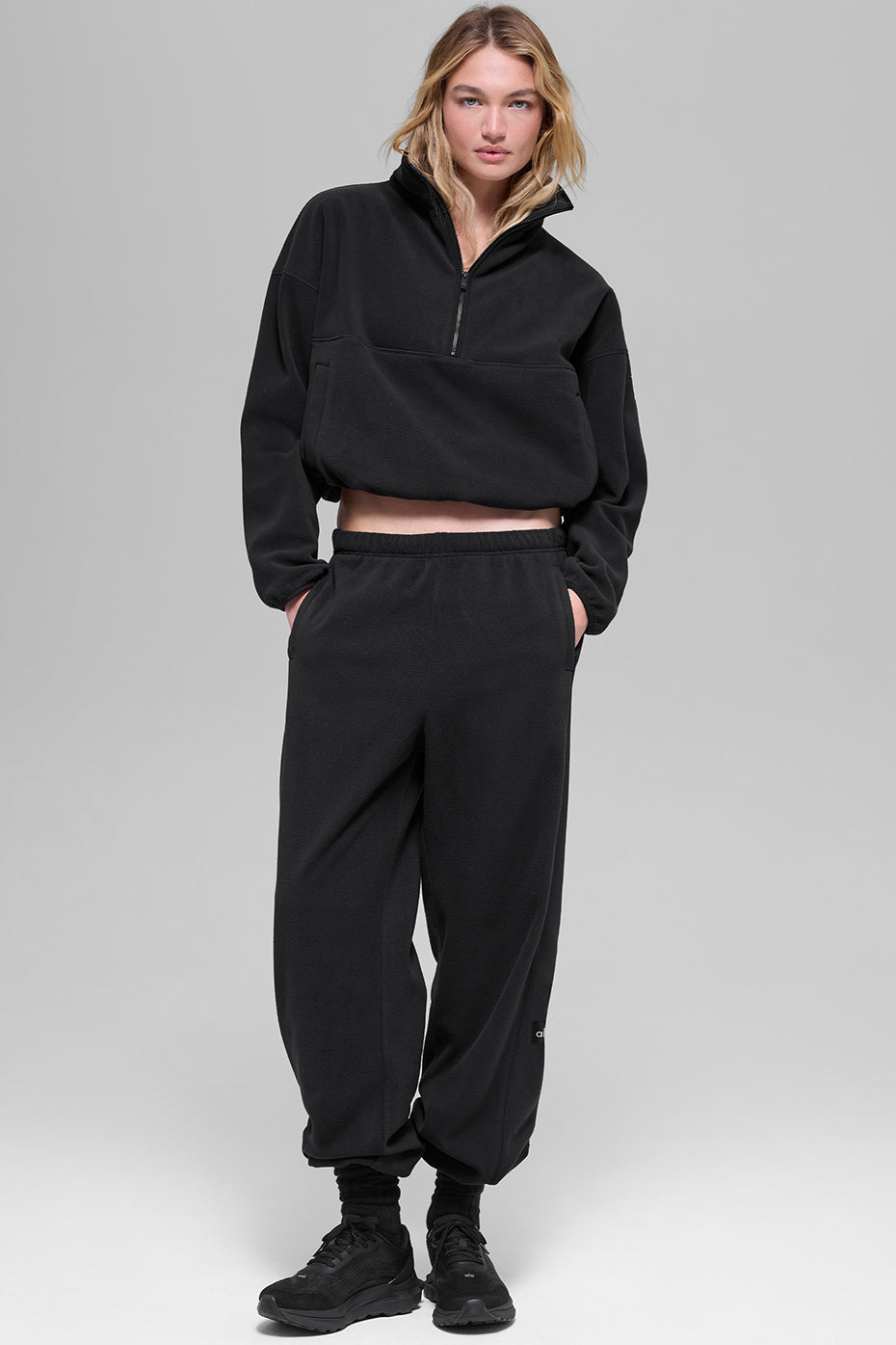 alo Polar Fleece Retreat Cover Up - Black