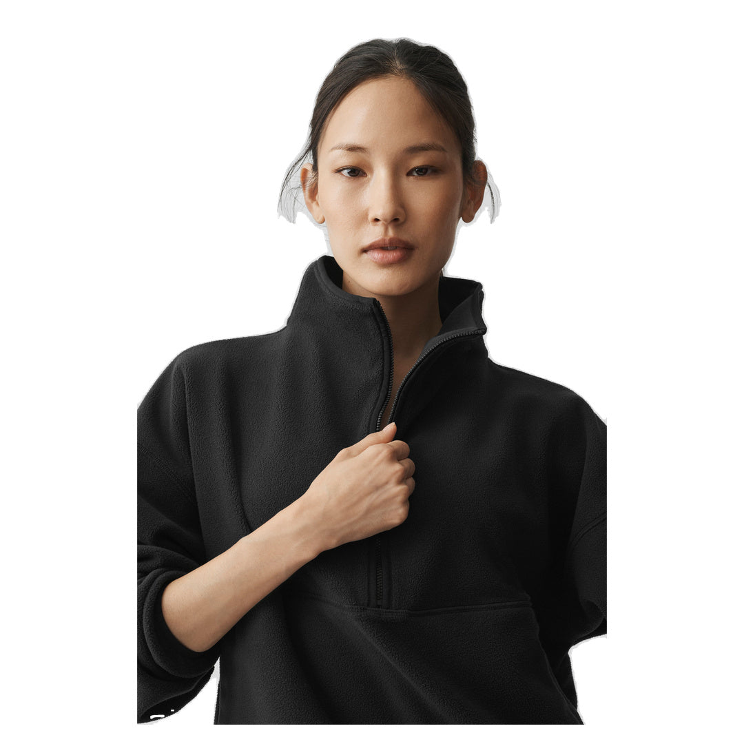 ALO Polar Fleece Retreat Cover Up - Black