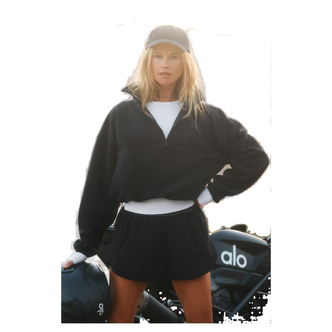 ALO Polar Fleece Retreat Cover Up - Black
