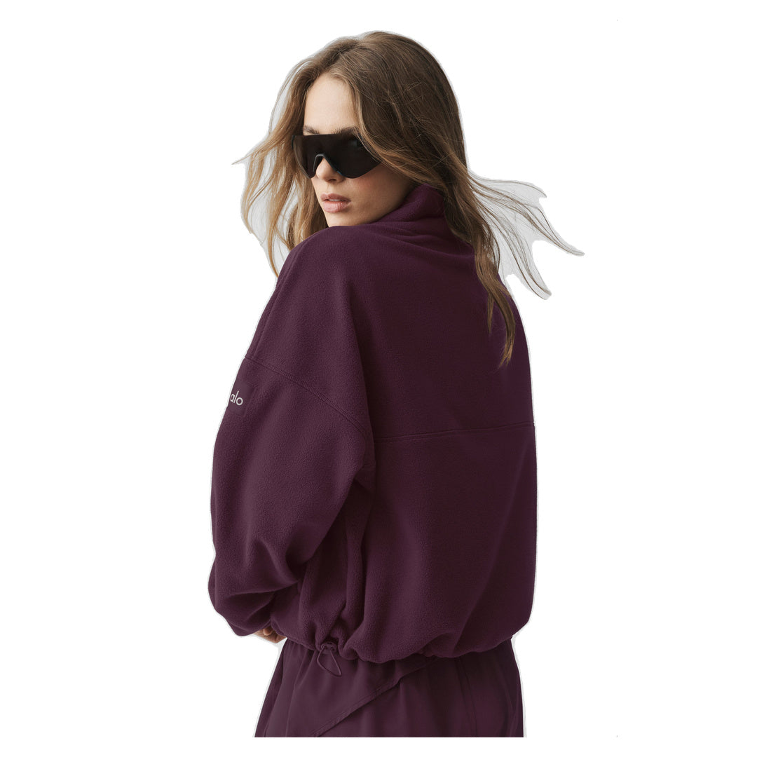 ALO Polar Fleece Retreat Cover Up - Rich Bordeaux
