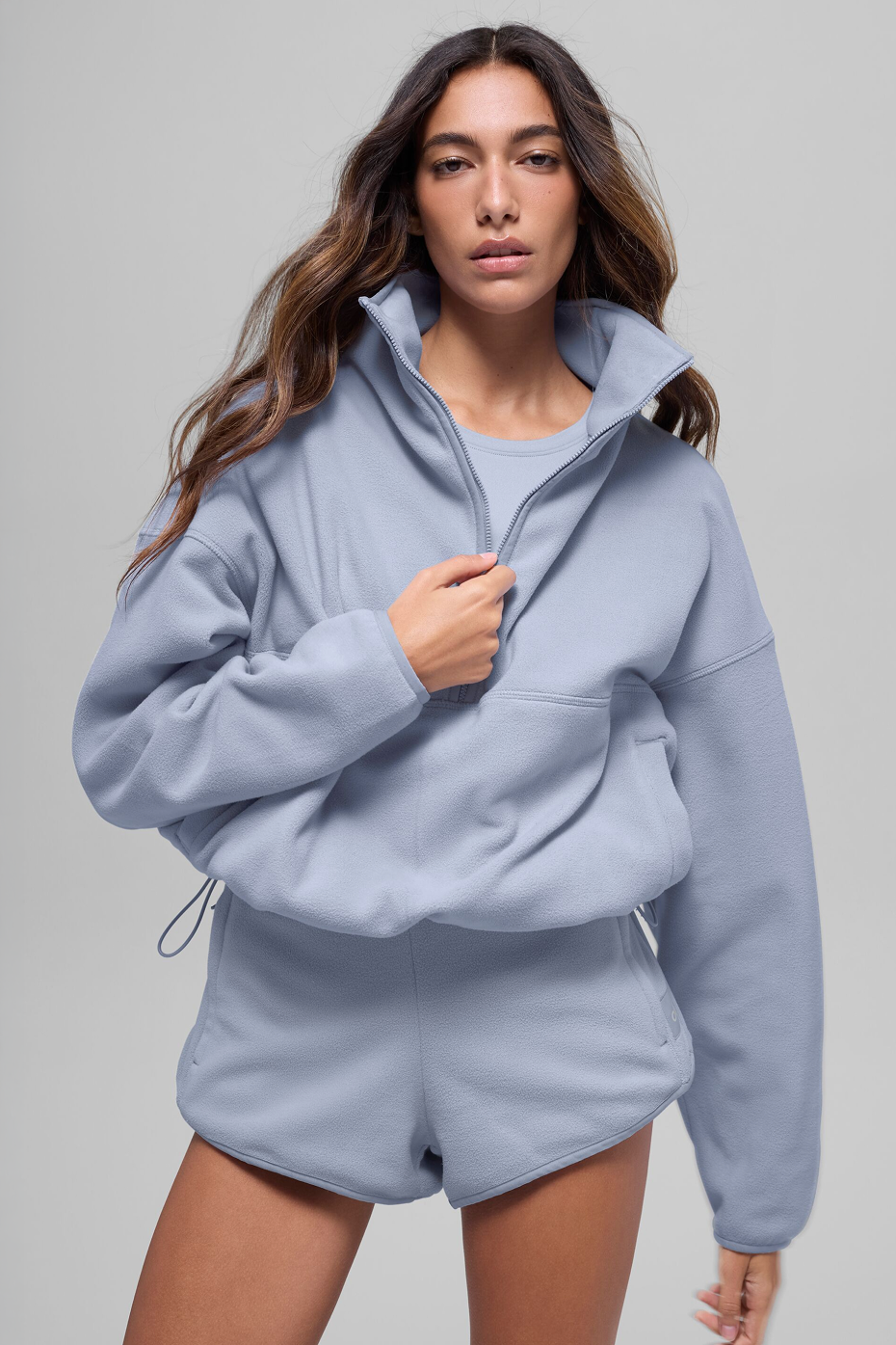 alo Polar Fleece Retreat Cover Up - Winter Frost