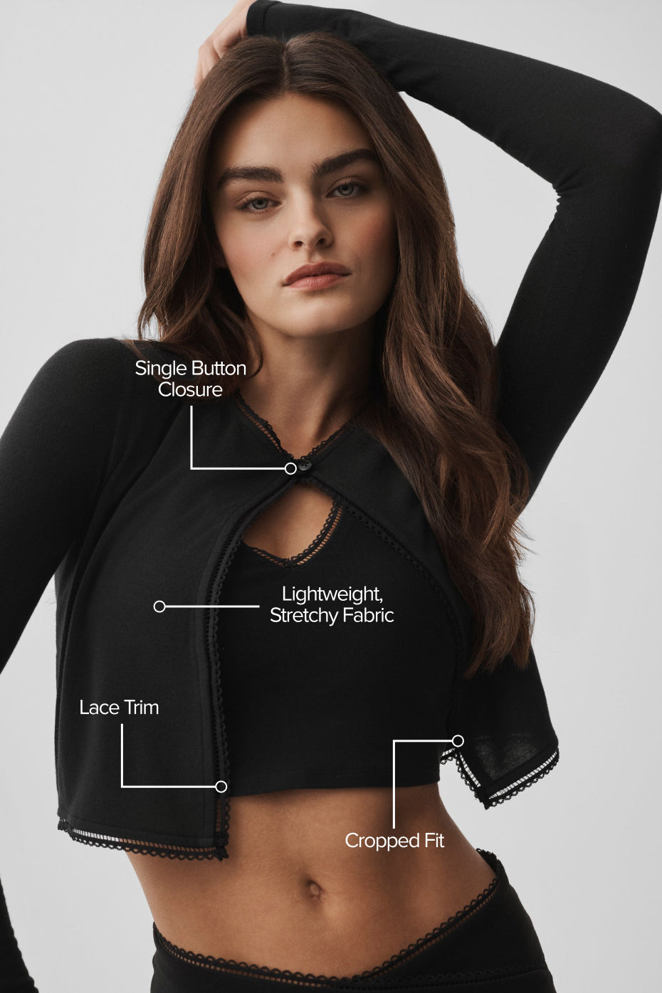 alo Affection Cardigan - Black