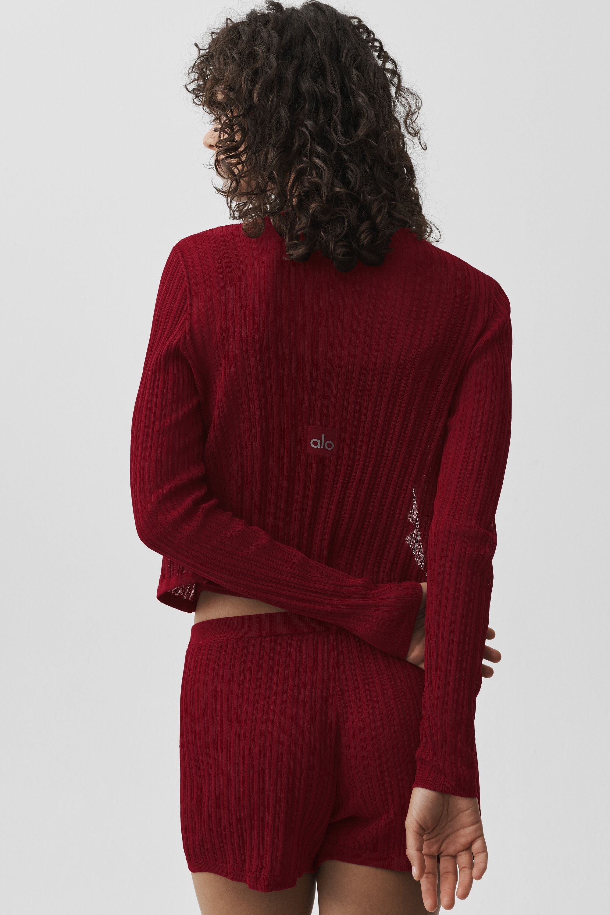 alo Sweater Sunlit Cardigan - Summer Romance Red
