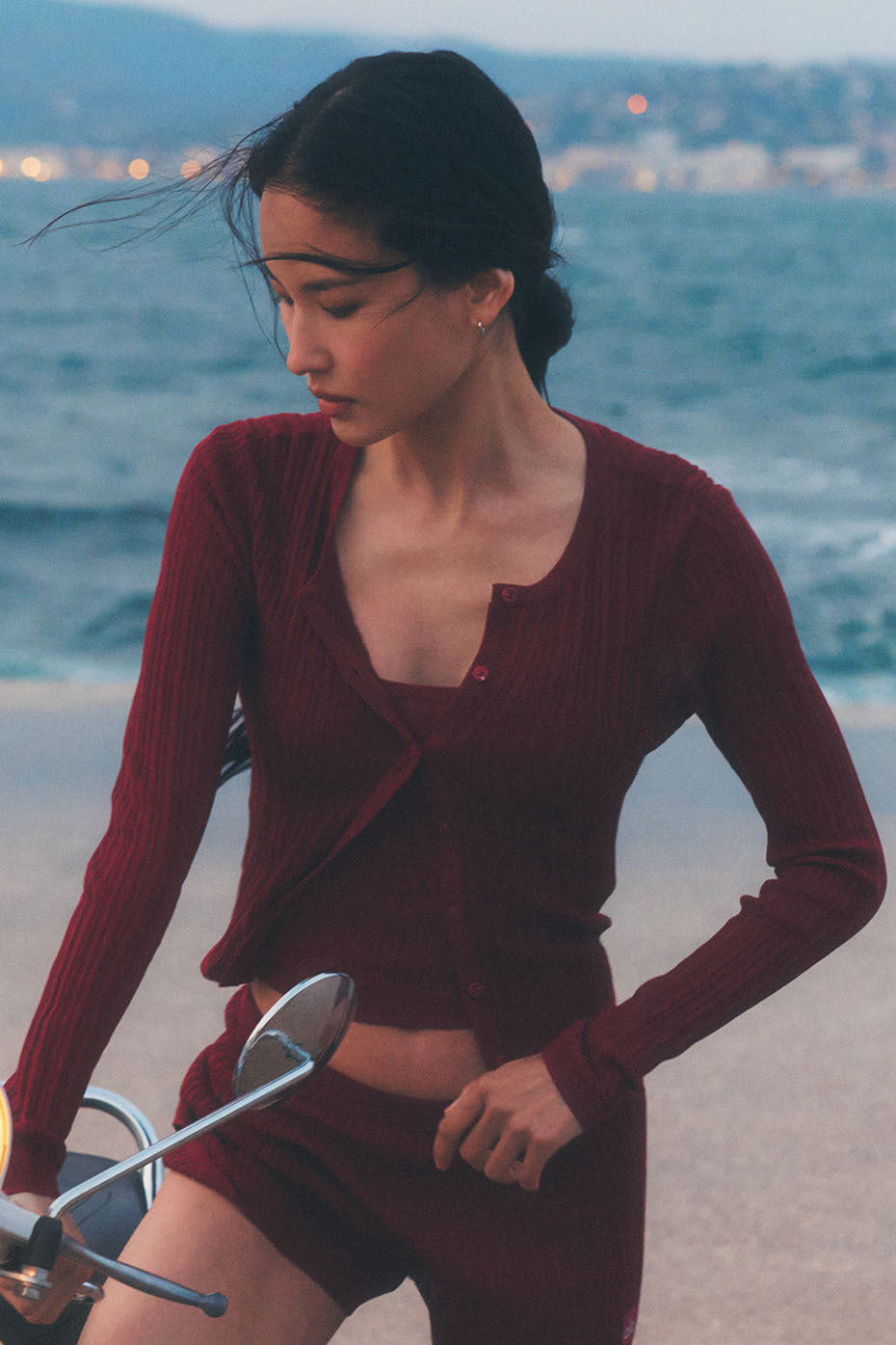 alo Sweater Sunlit Cardigan - Summer Romance Red