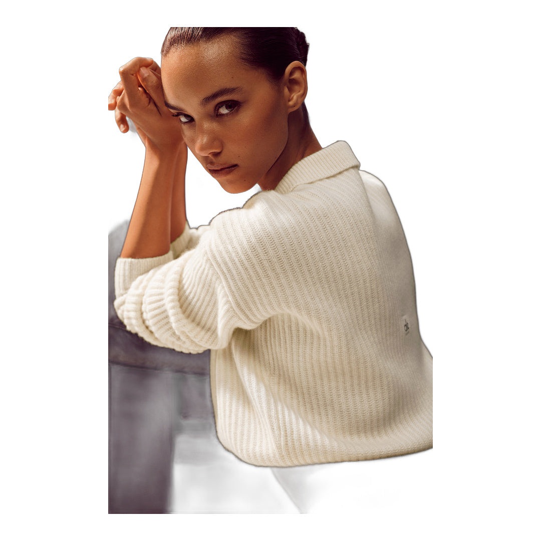 alo Cashmere Northstar Polo - Ivory