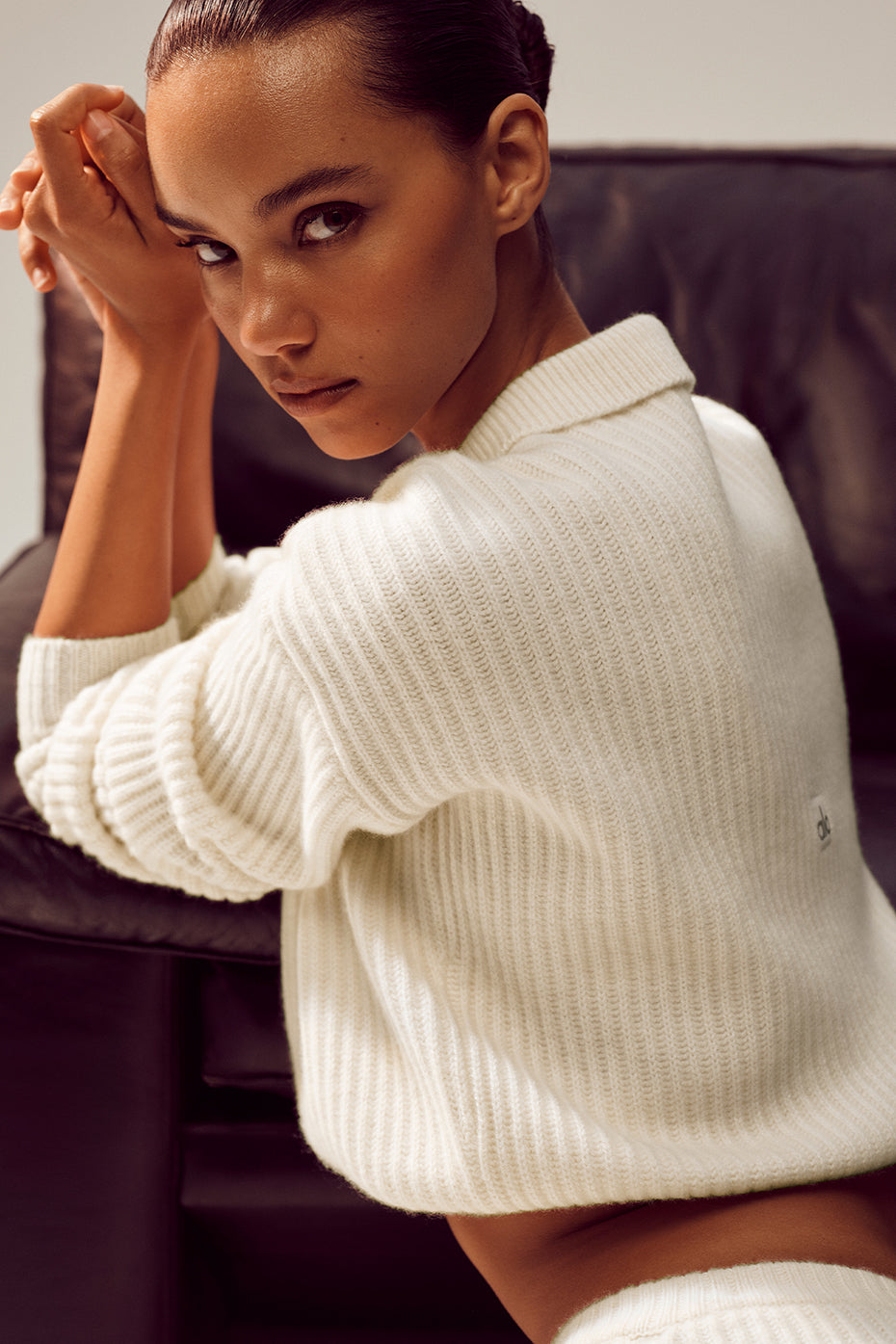 alo Cashmere Northstar Polo - Ivory