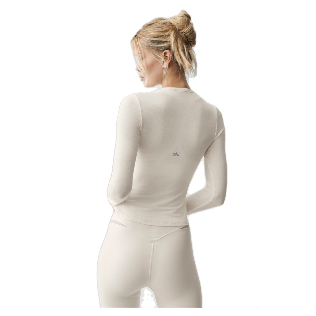 ALO Semi Sheer Oasis Long Sleeve - Ivory