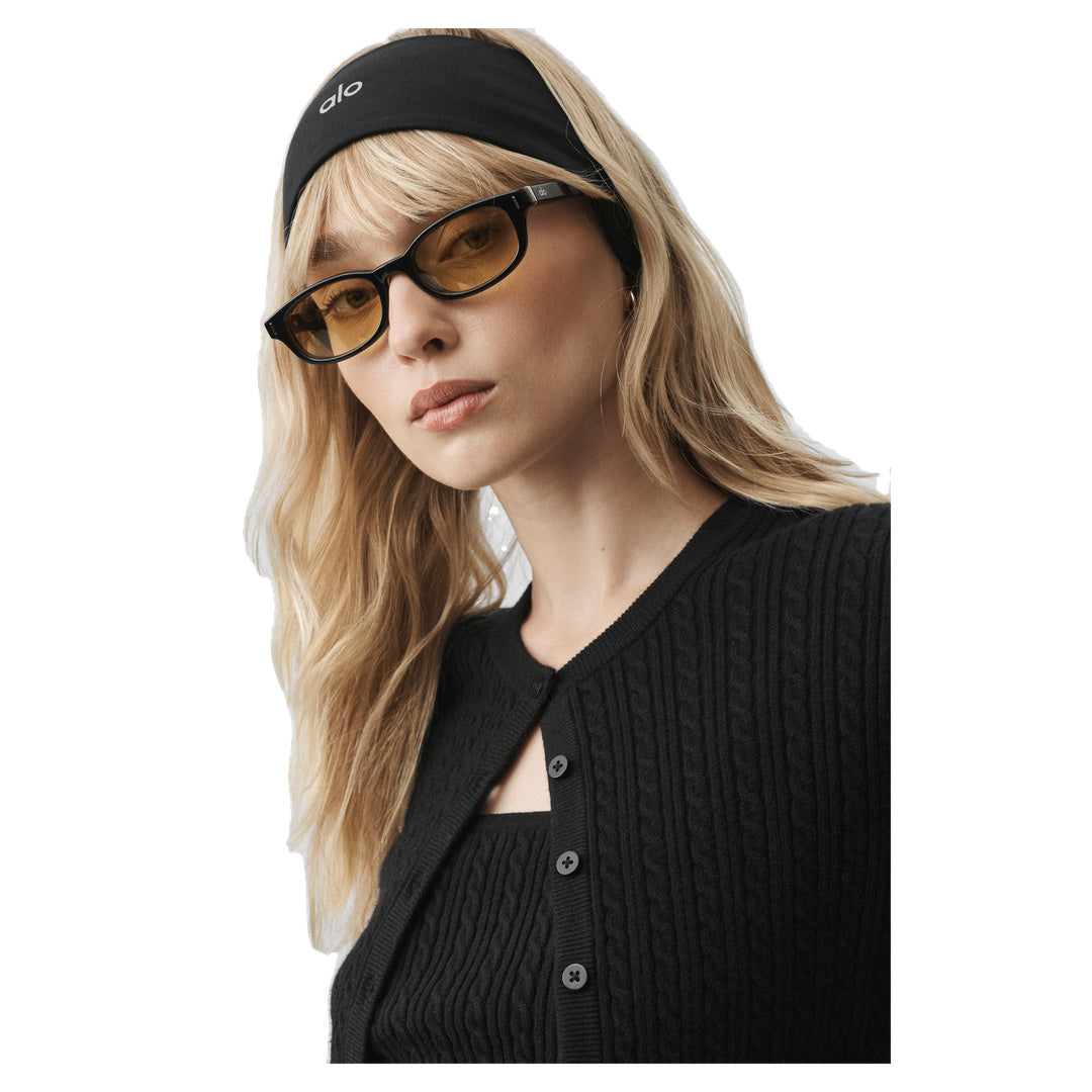 ALO Mini Cable Sweater Cardigan - Black
