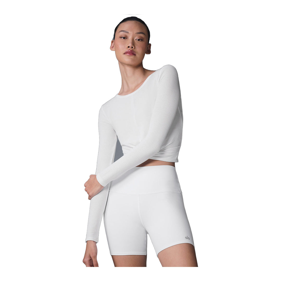 alo Cover Long Sleeve Top - White