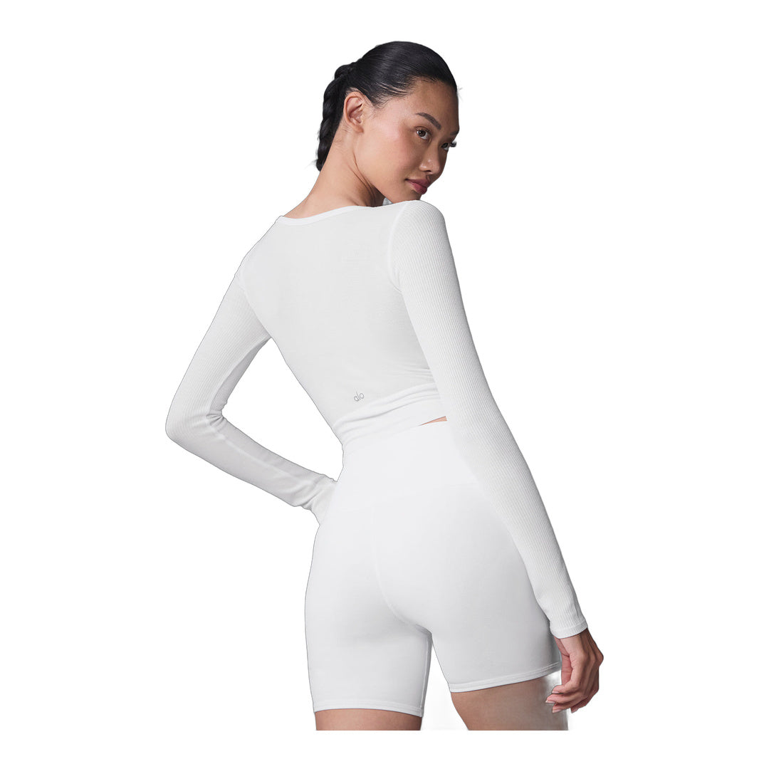 alo Cover Long Sleeve Top - White
