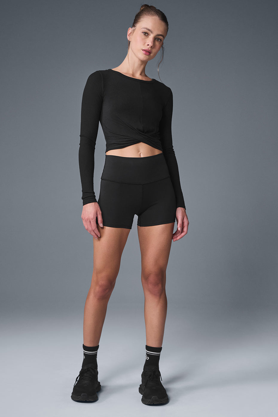 alo Cover Long Sleeve Top - Black