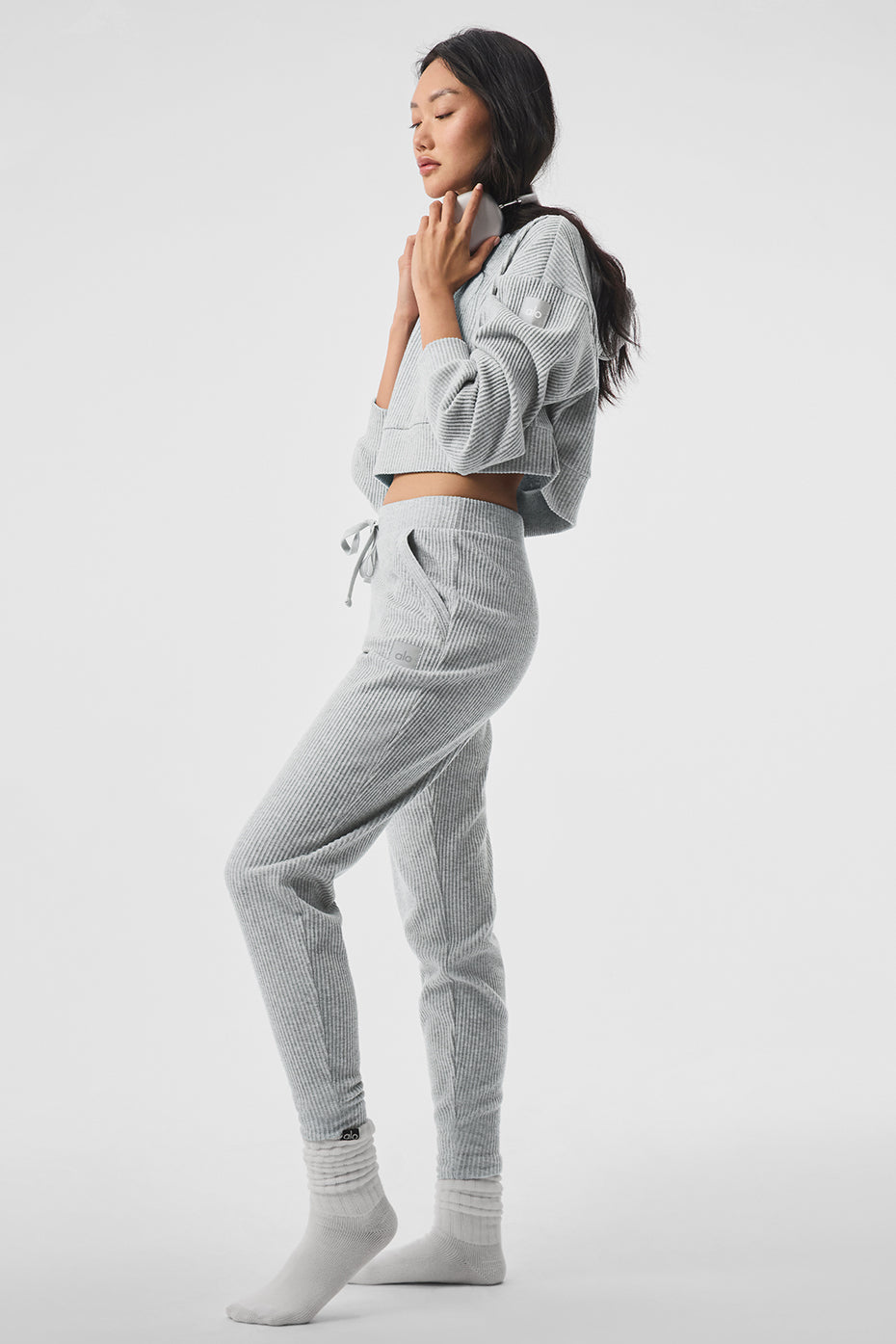 alo Muse Hoodie - Athletic Heather Grey