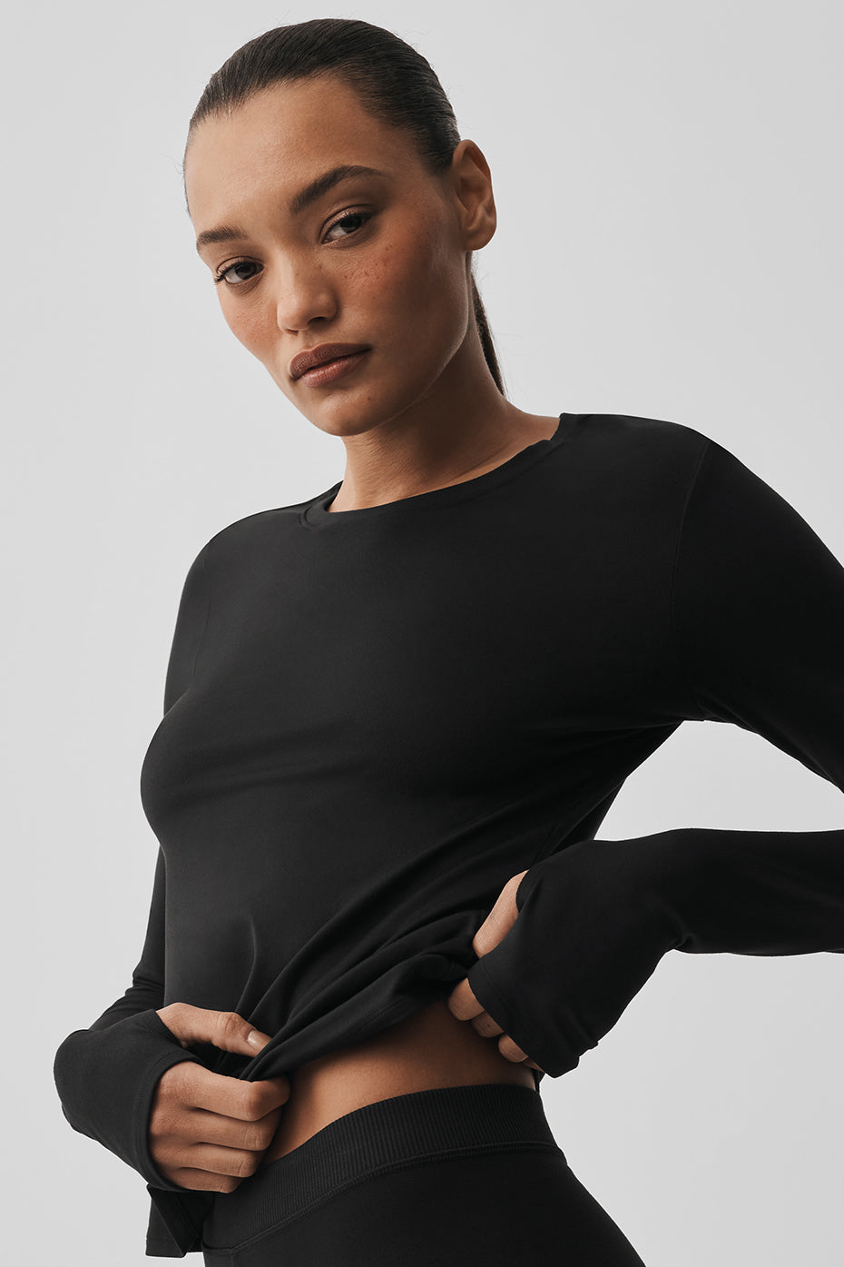 alo Alosoft Finesse Long Sleeve - Black