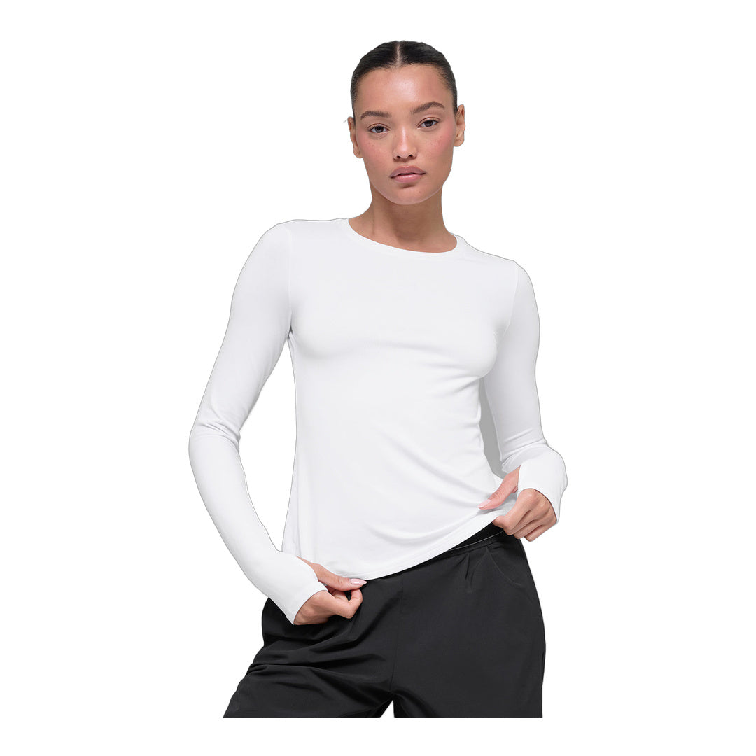 alo Alosoft Finesse Long Sleeve - White