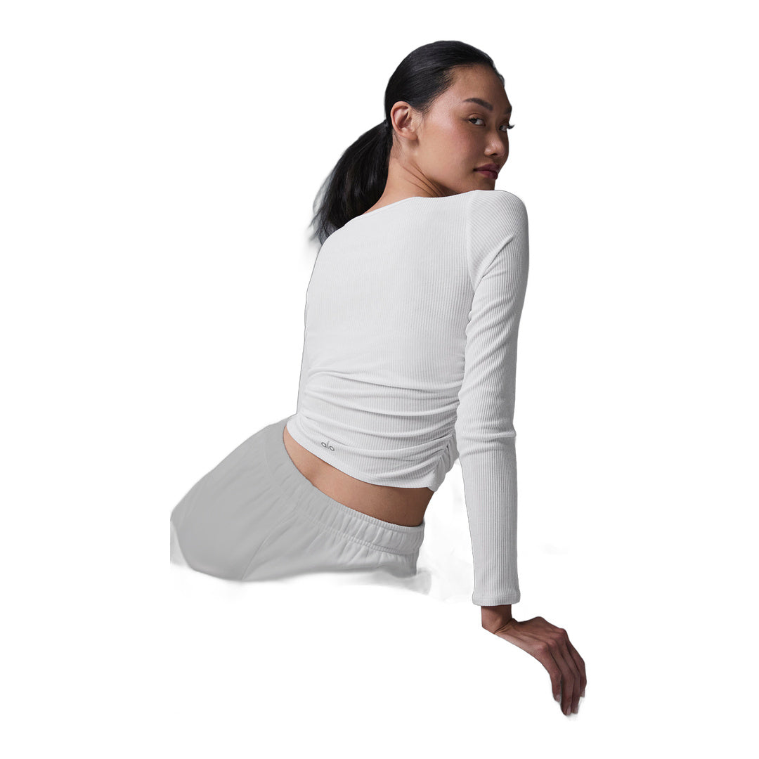 alo Gather Long Sleeve - White