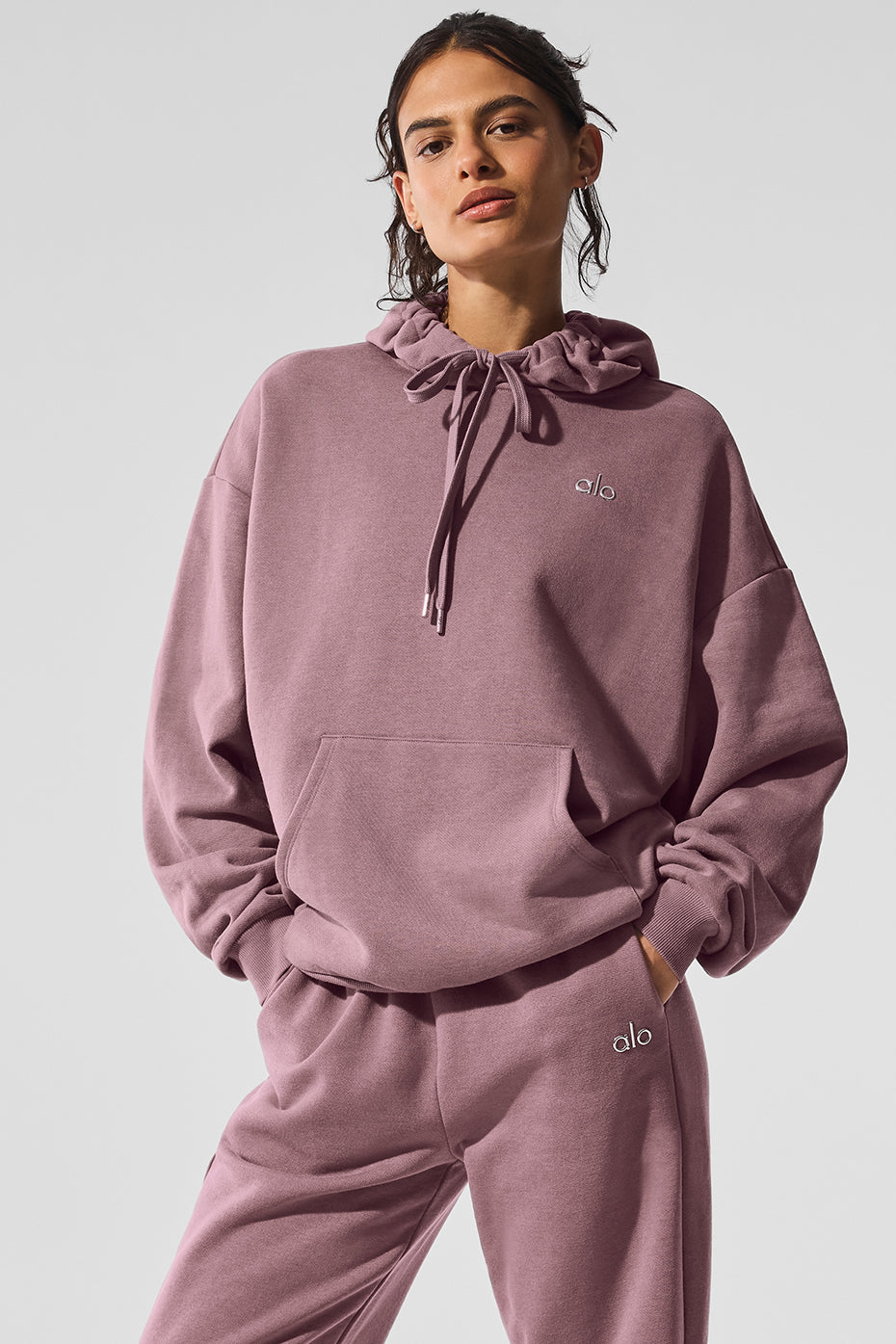 alo Accolade Hoodie - Smoky Quartz