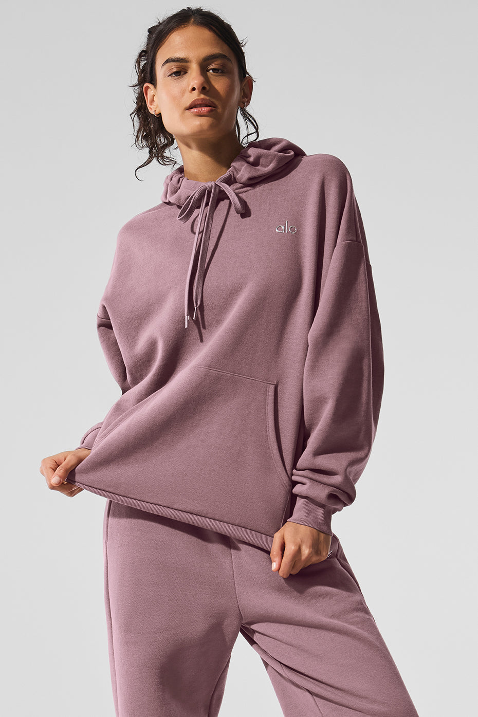 alo Accolade Hoodie - Smoky Quartz