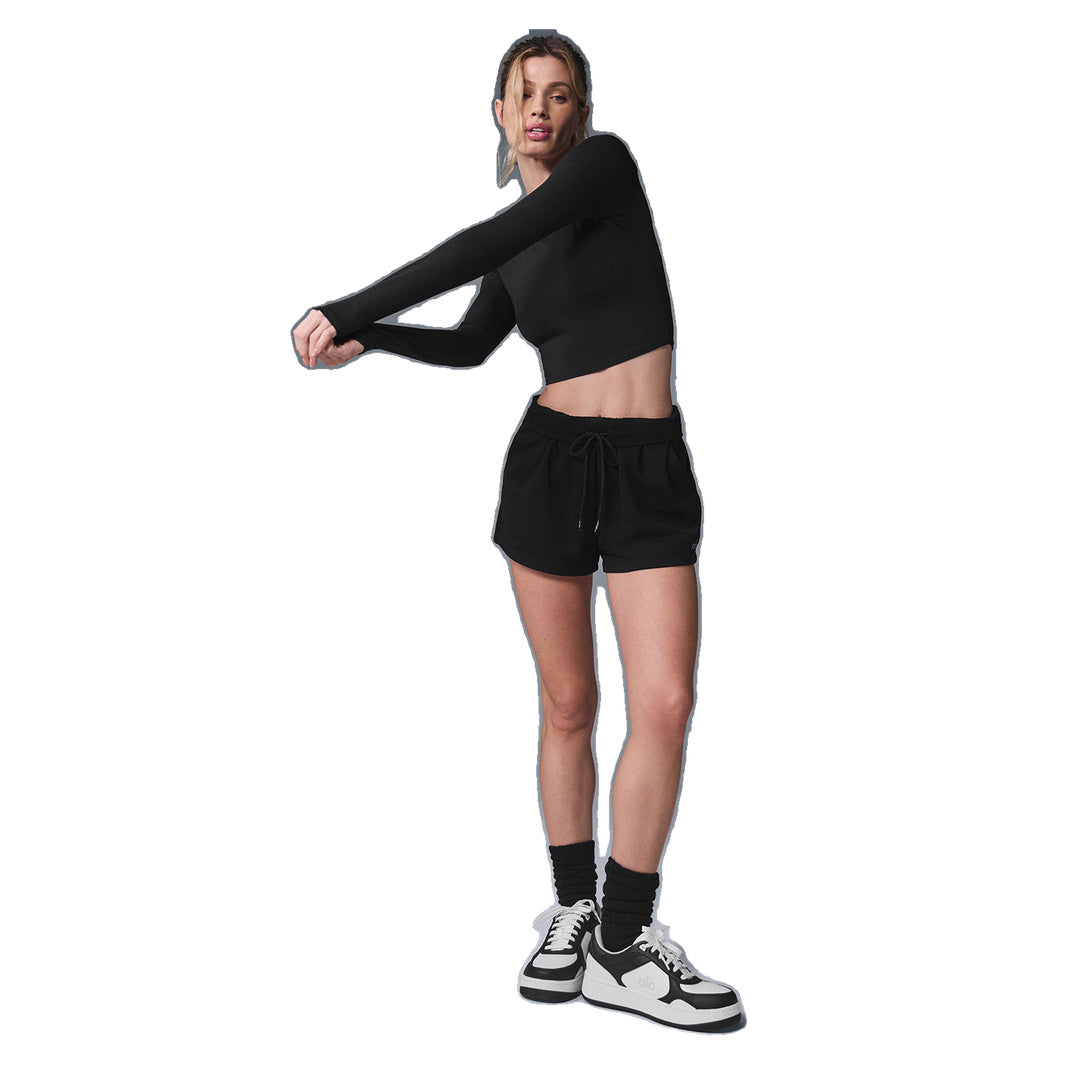 ALO Alosoft Crop Finesse Long Sleeve - Black