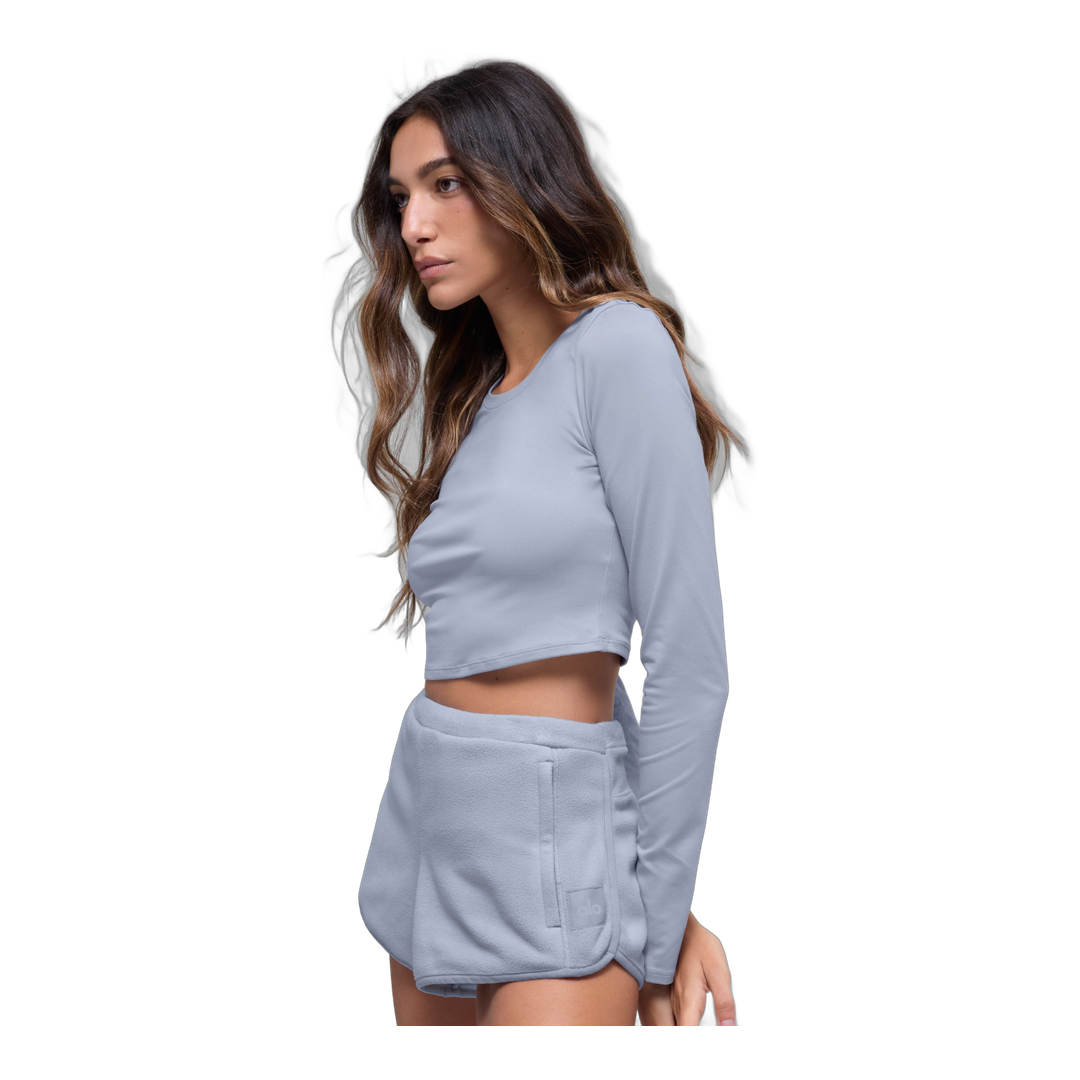 alo Alosoft Crop Finesse Long Sleeve - Winter Frost