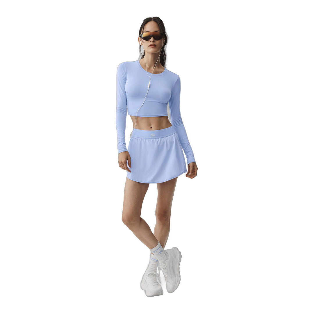 alo Alosoft Crop Finesse Long Sleeve - Light Provence Blue