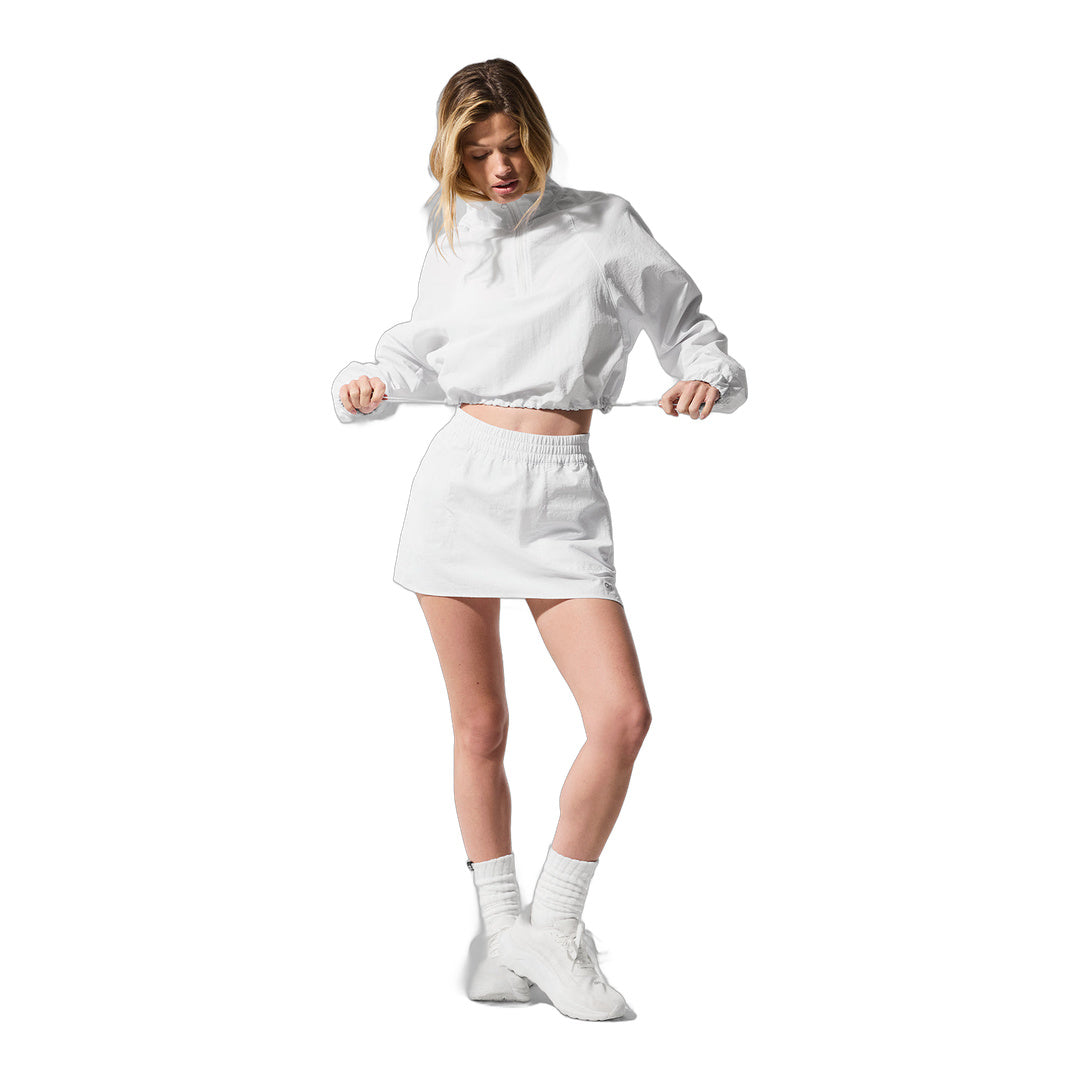 alo Cropped 1/4 Zip Alumni Pullover - White