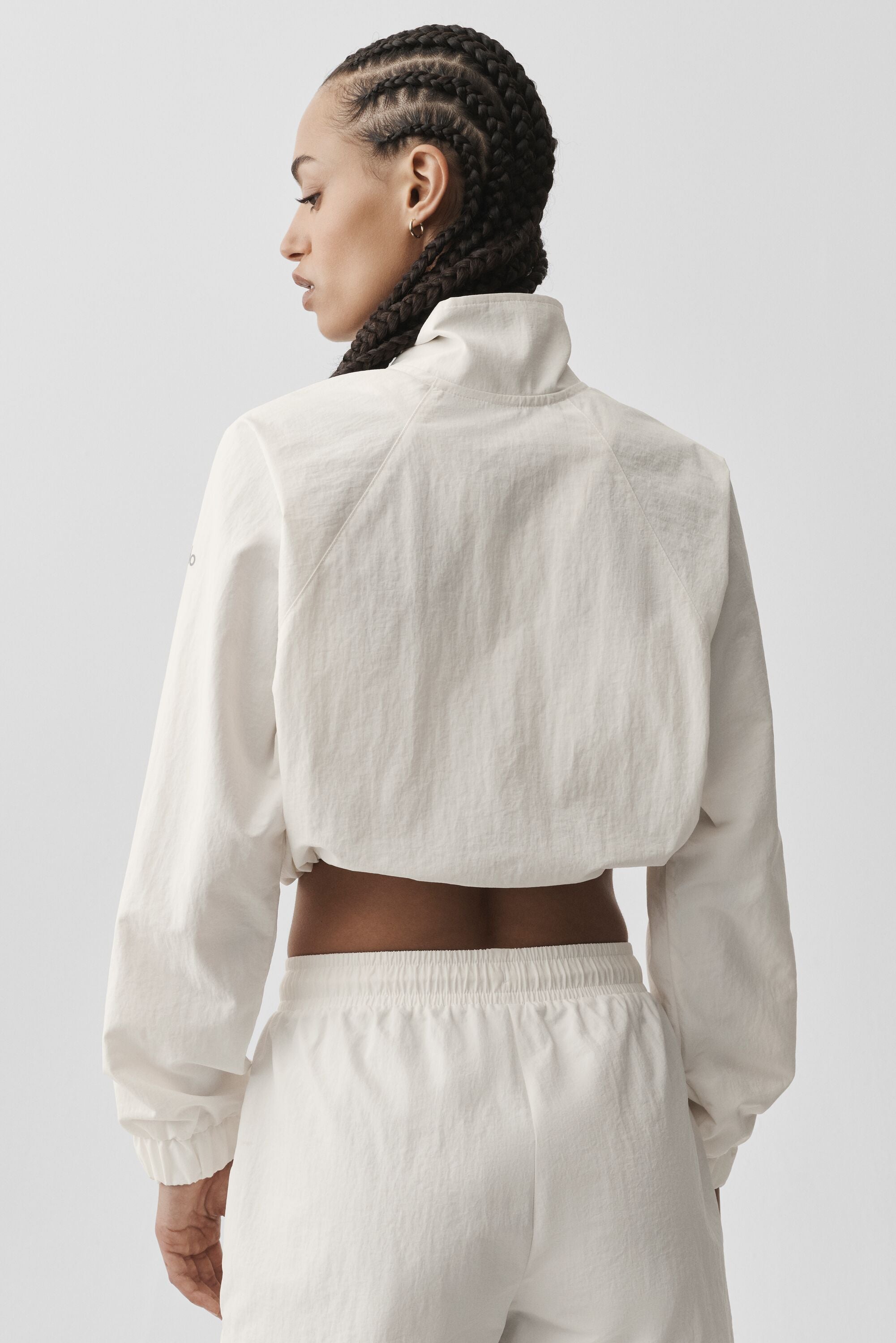 alo Cropped 1/4 Zip Alumni Pullover - Ivory