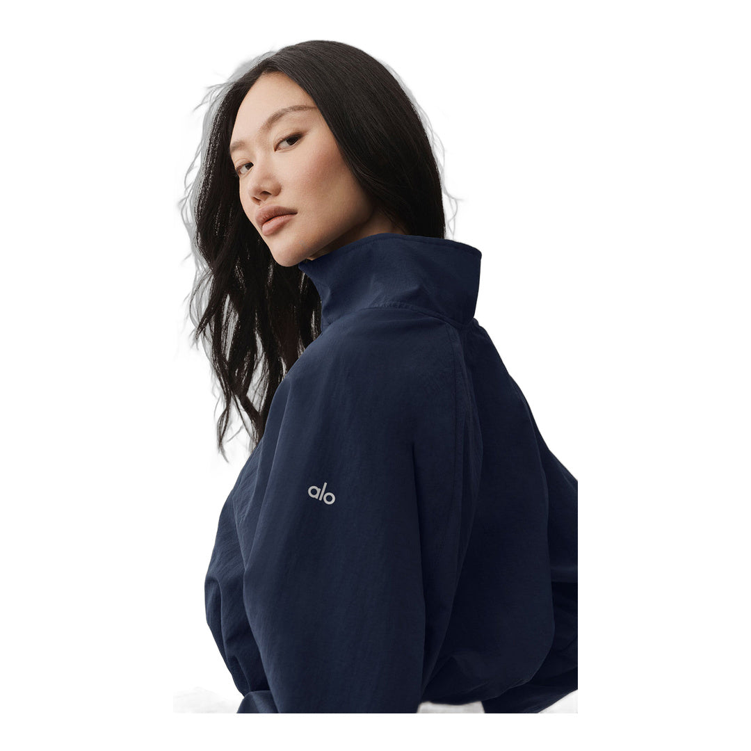 alo Cropped 1/4 Zip Alumni Pullover - Navy