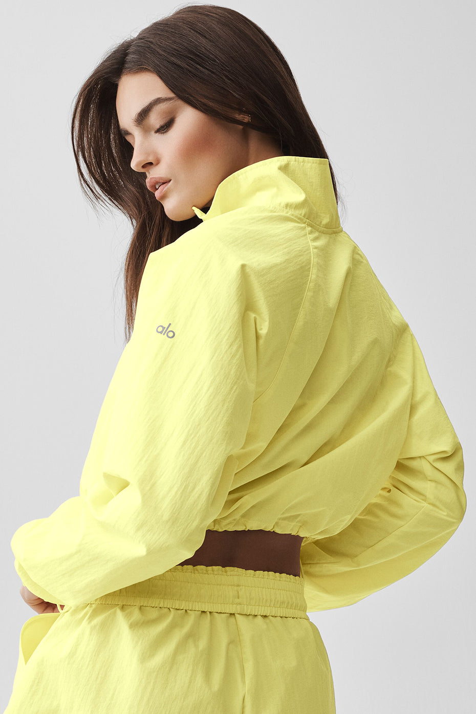 alo Cropped 1/4 Zip Alumni Pullover - Sunshine