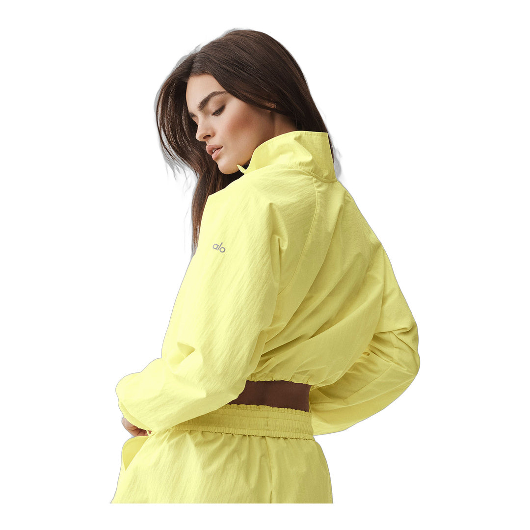 alo Cropped 1/4 Zip Alumni Pullover - Sunshine