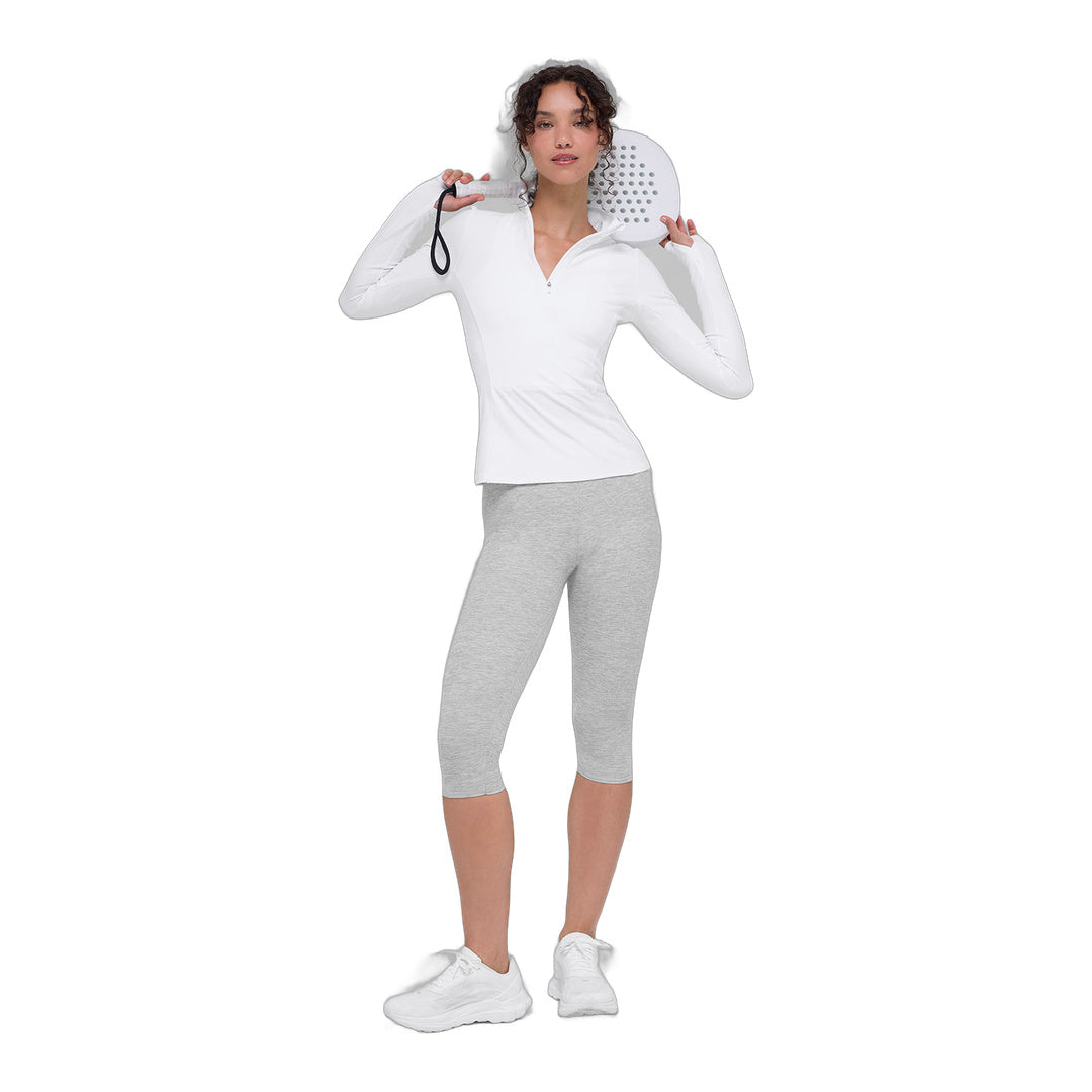 alo Alosoft 1/2 Zip Rapid Pullover - White
