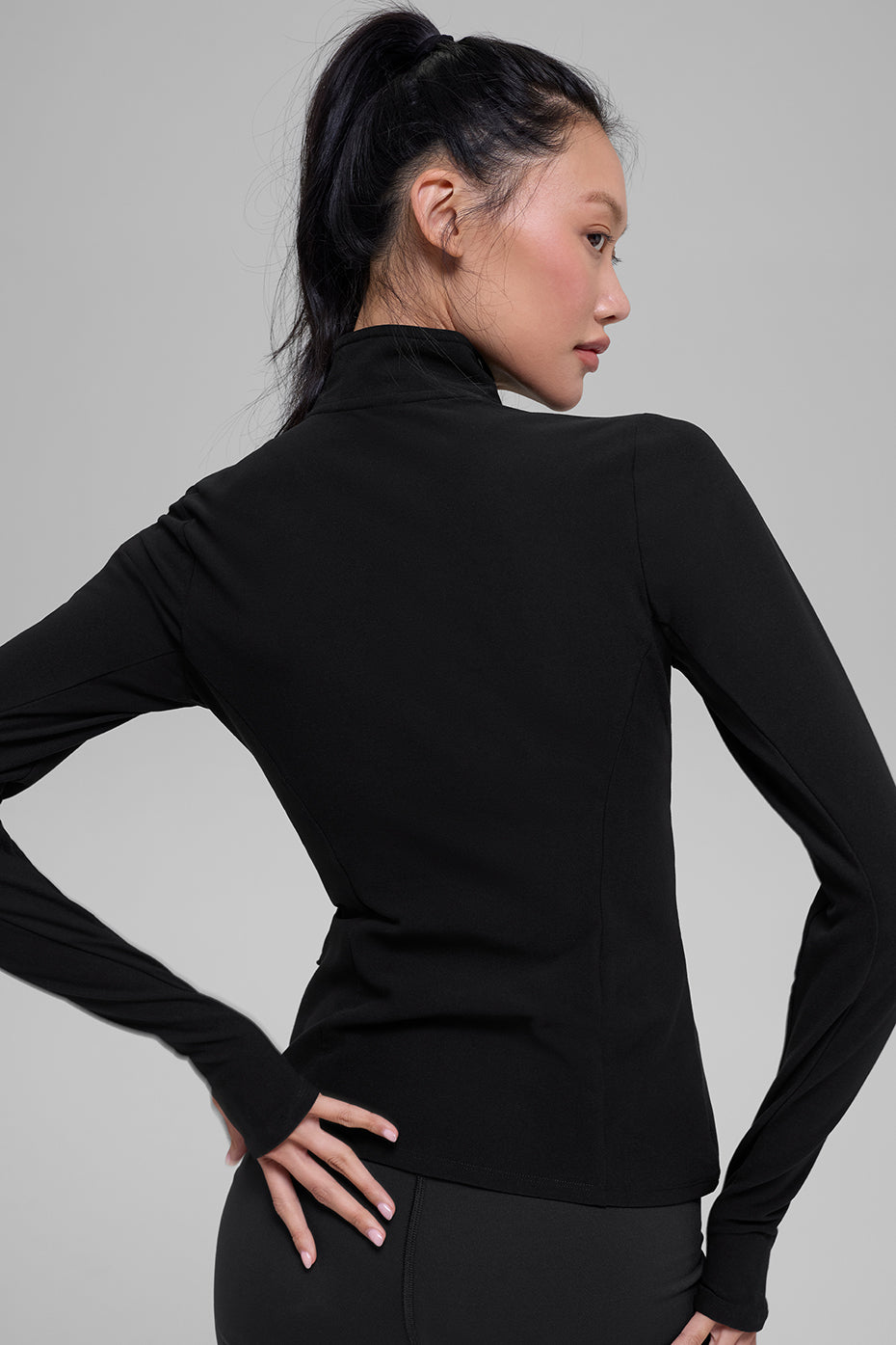 alo Alosoft 1/2 Zip Rapid Pullover - Black