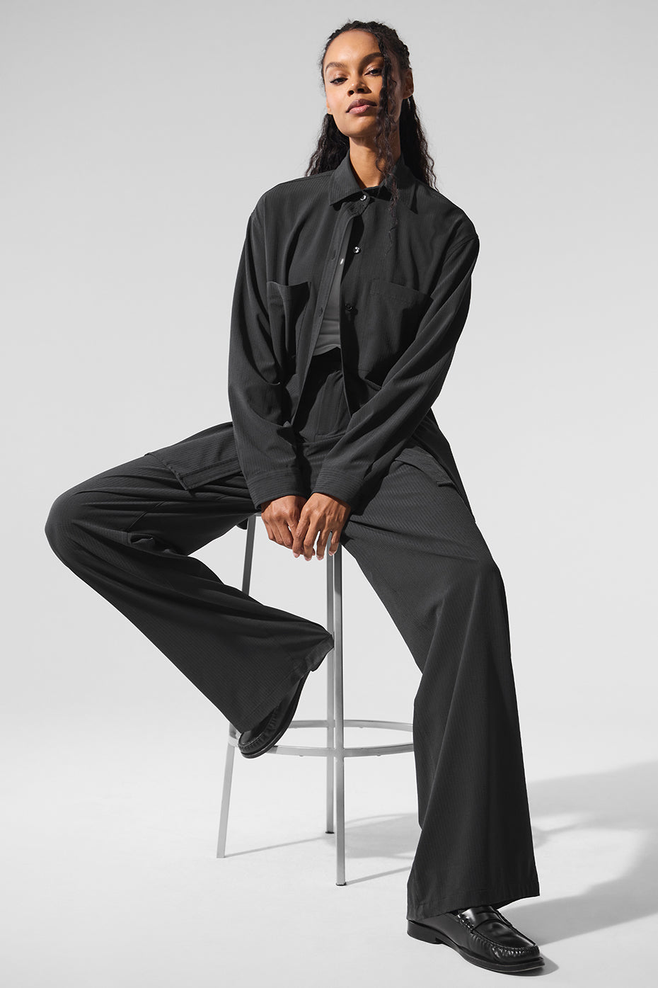 alo Dreamscape Button Down Long Sleeve - Black