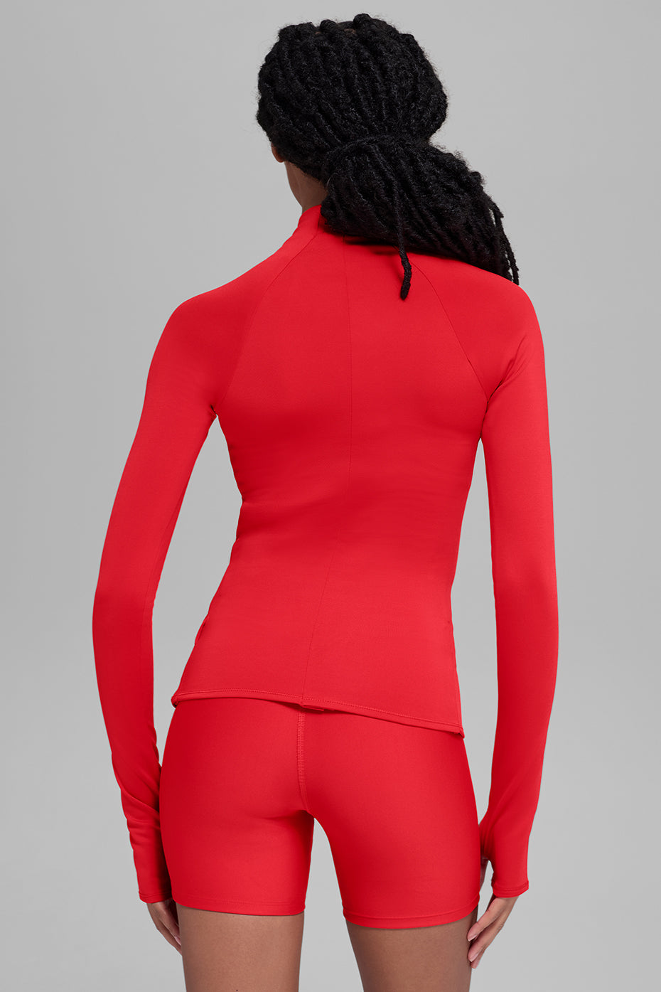 alo Airlift Winter Warm 1/4 Zip Long Sleeve - Bright Red