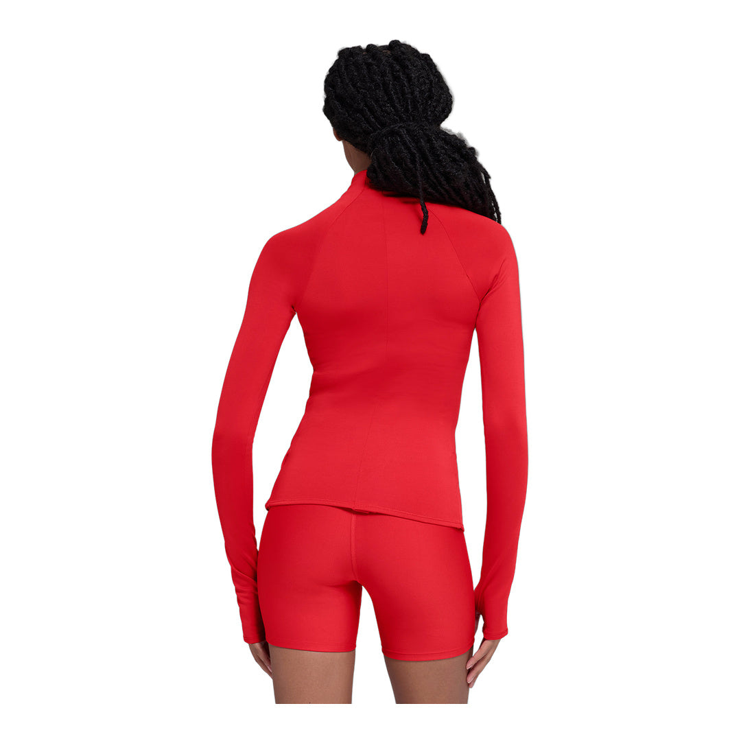 alo Airlift Winter Warm 1/4 Zip Long Sleeve - Bright Red