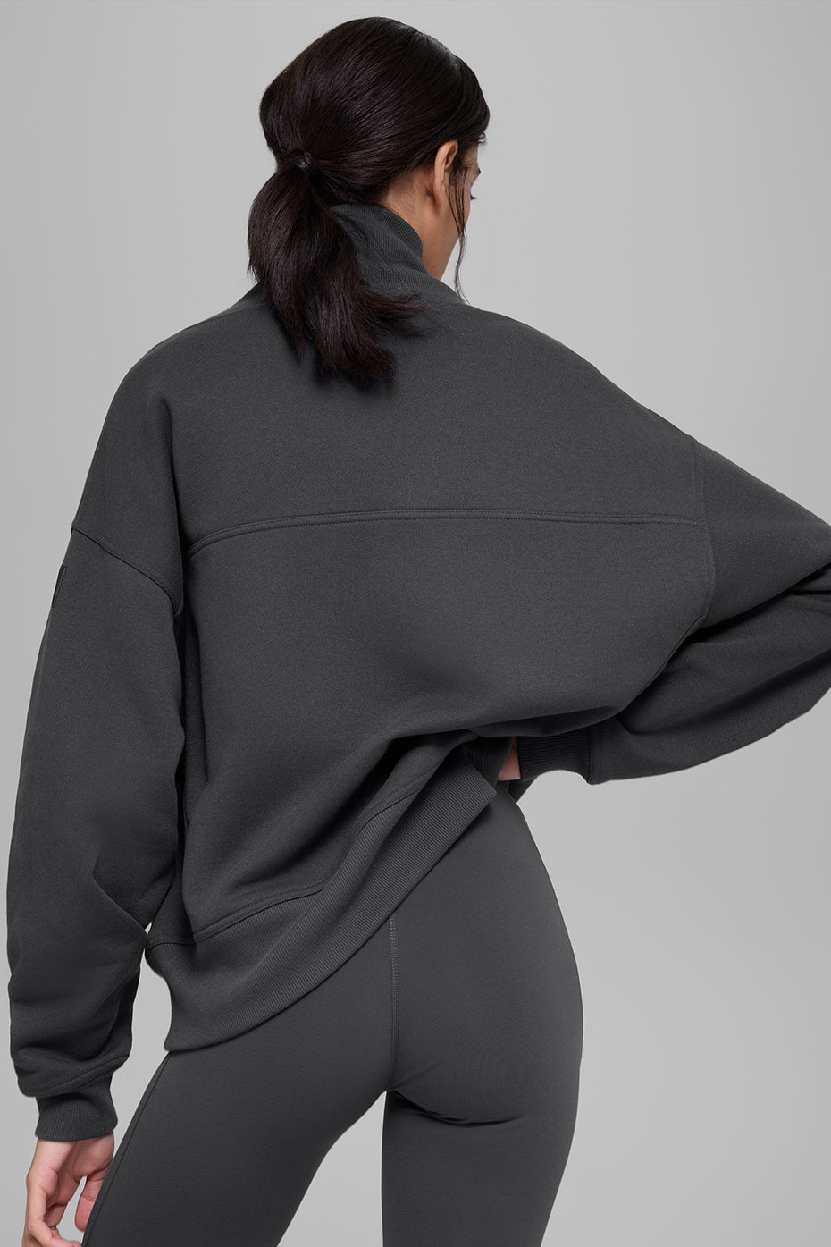 alo Hazy Mock Neck Pullover - Anthracite