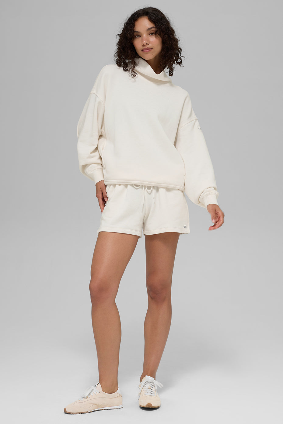 alo Hazy Mock Neck Pullover - Ivory