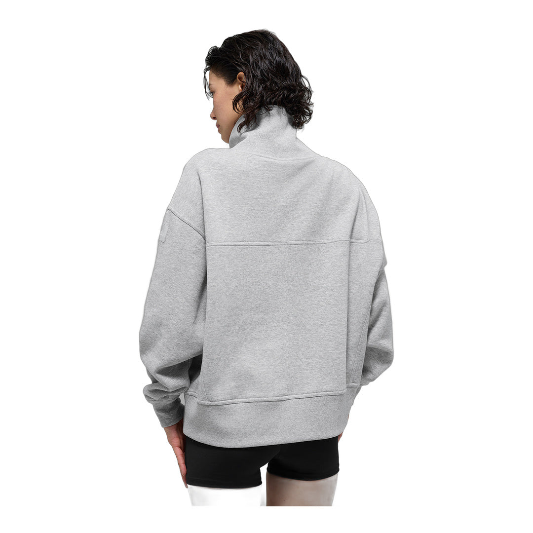 alo Hazy Mock Neck Pullover - Athletic Heather Grey