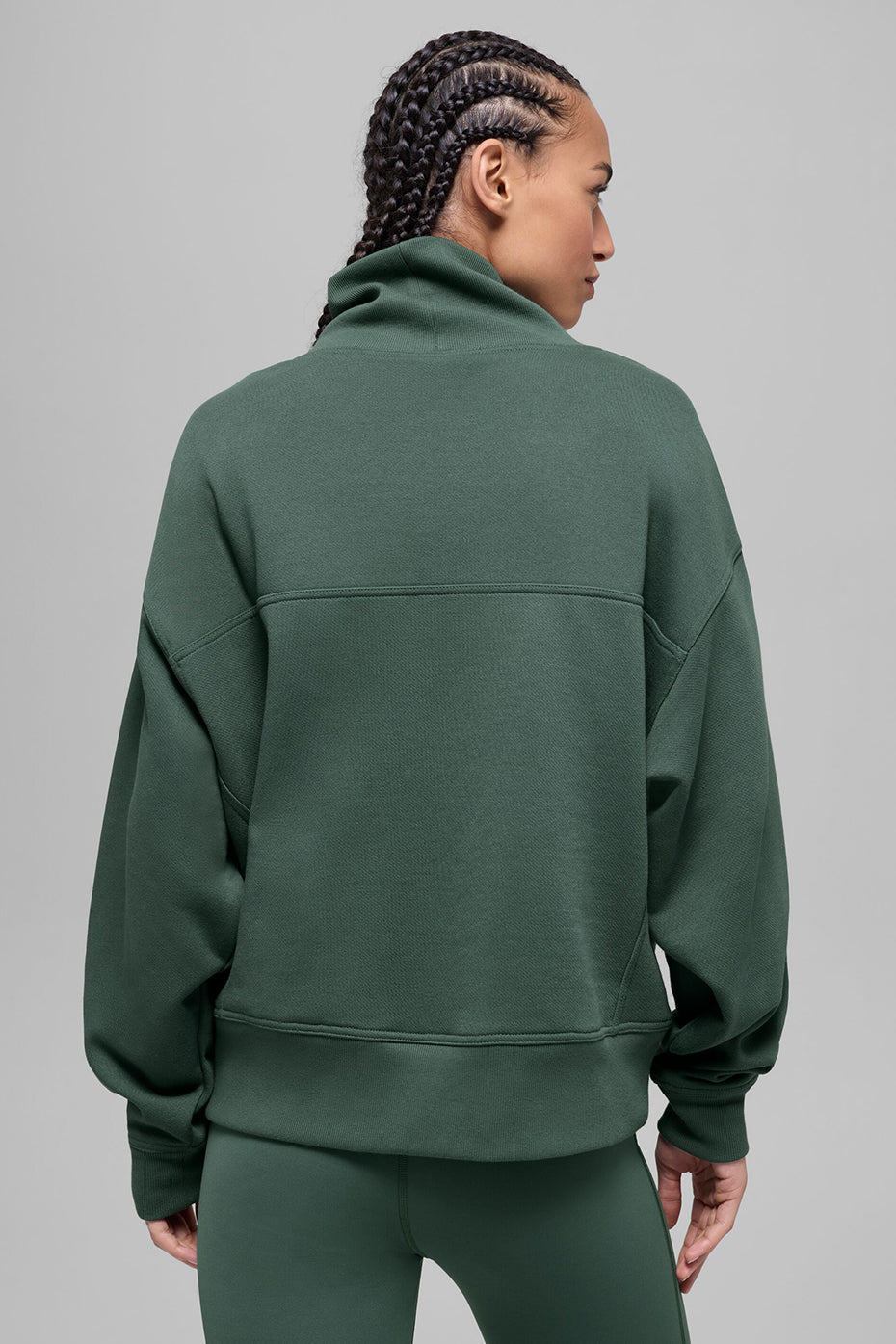 alo Hazy Mock Neck Pullover - Clover Green