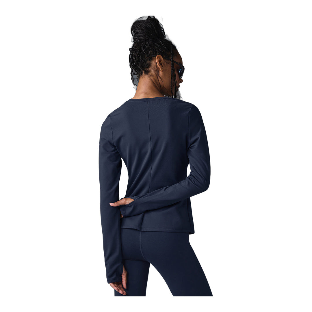 alo Airbrush Winter Warm Nocturne Long Sleeve - Navy